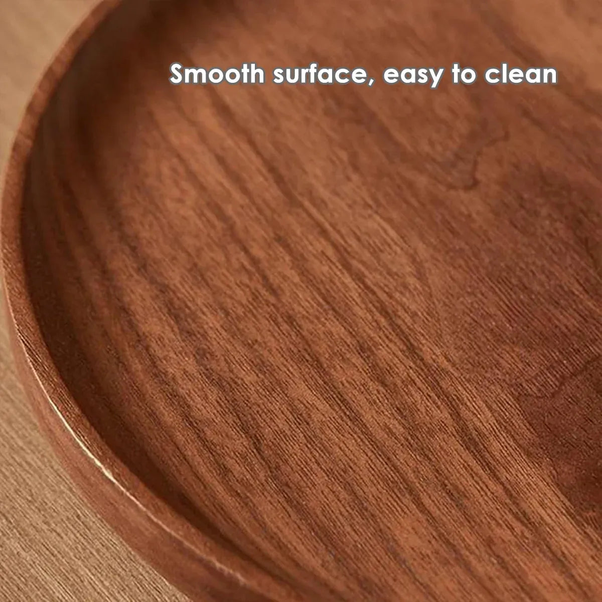 Two Layer Wooden Candy Tray Dessert Display Plate Stand Kitchen Storage Organizer - Dark Brown