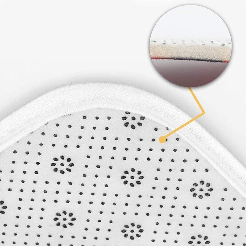 Washable Anti Slip Bathroom Mat Toilet Seat Lid Cover Pedestal Rug Bath Carpet - Set C