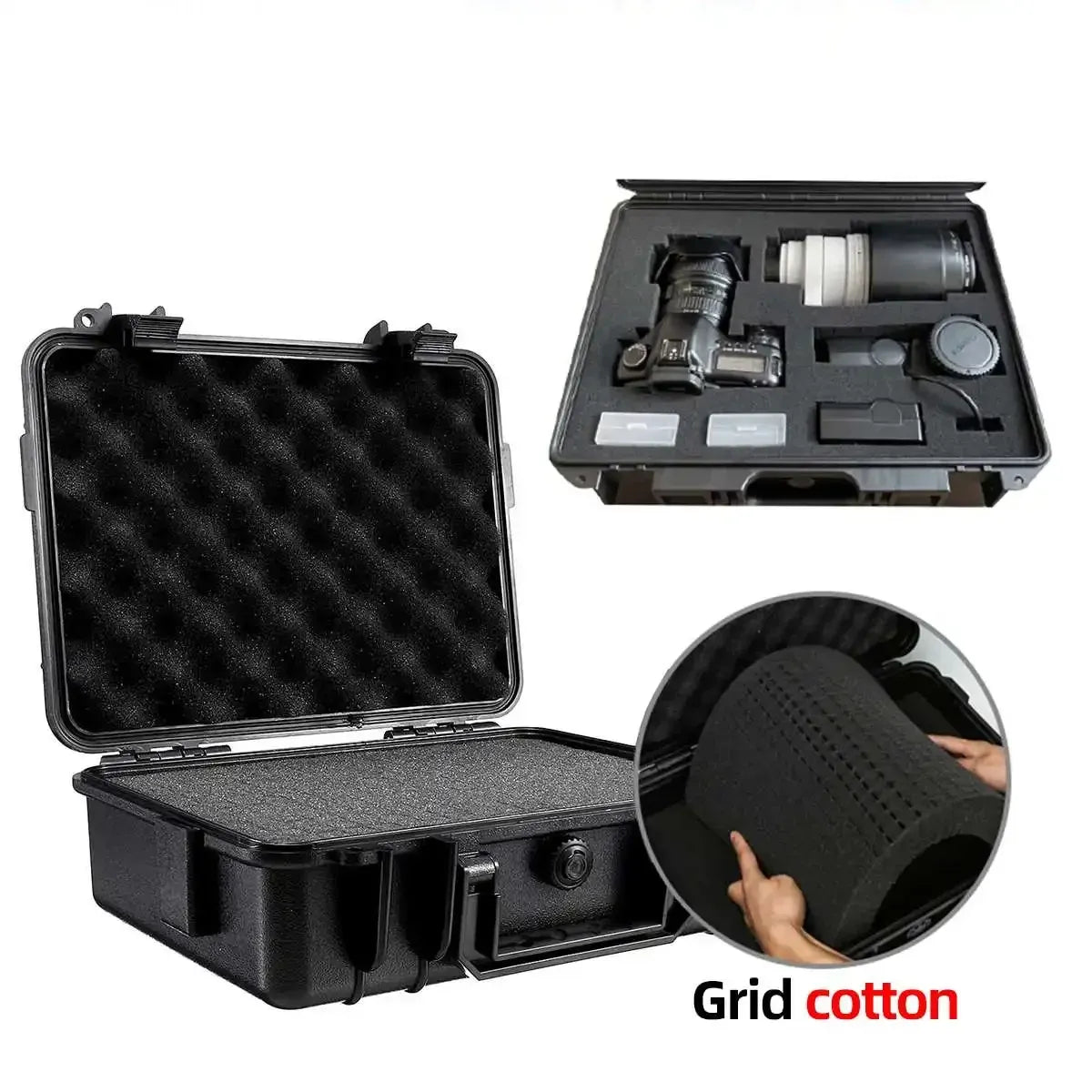 2 Sizes Plastic Equipment Box Portable Power Storage Customized Watch Toolbox - B Large Box