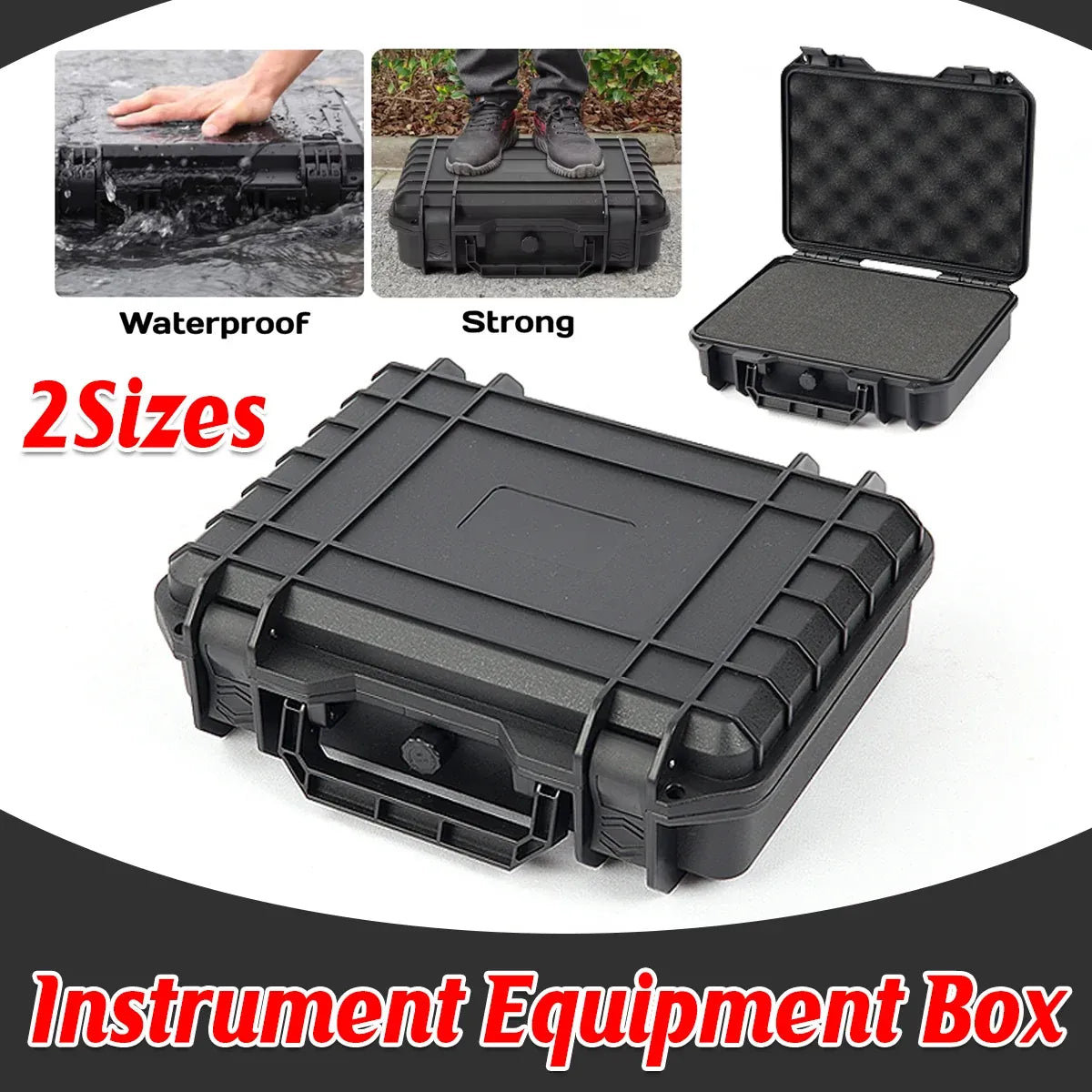 2 Sizes Plastic Equipment Box Portable Power Storage Customized Watch Toolbox - A Small Box