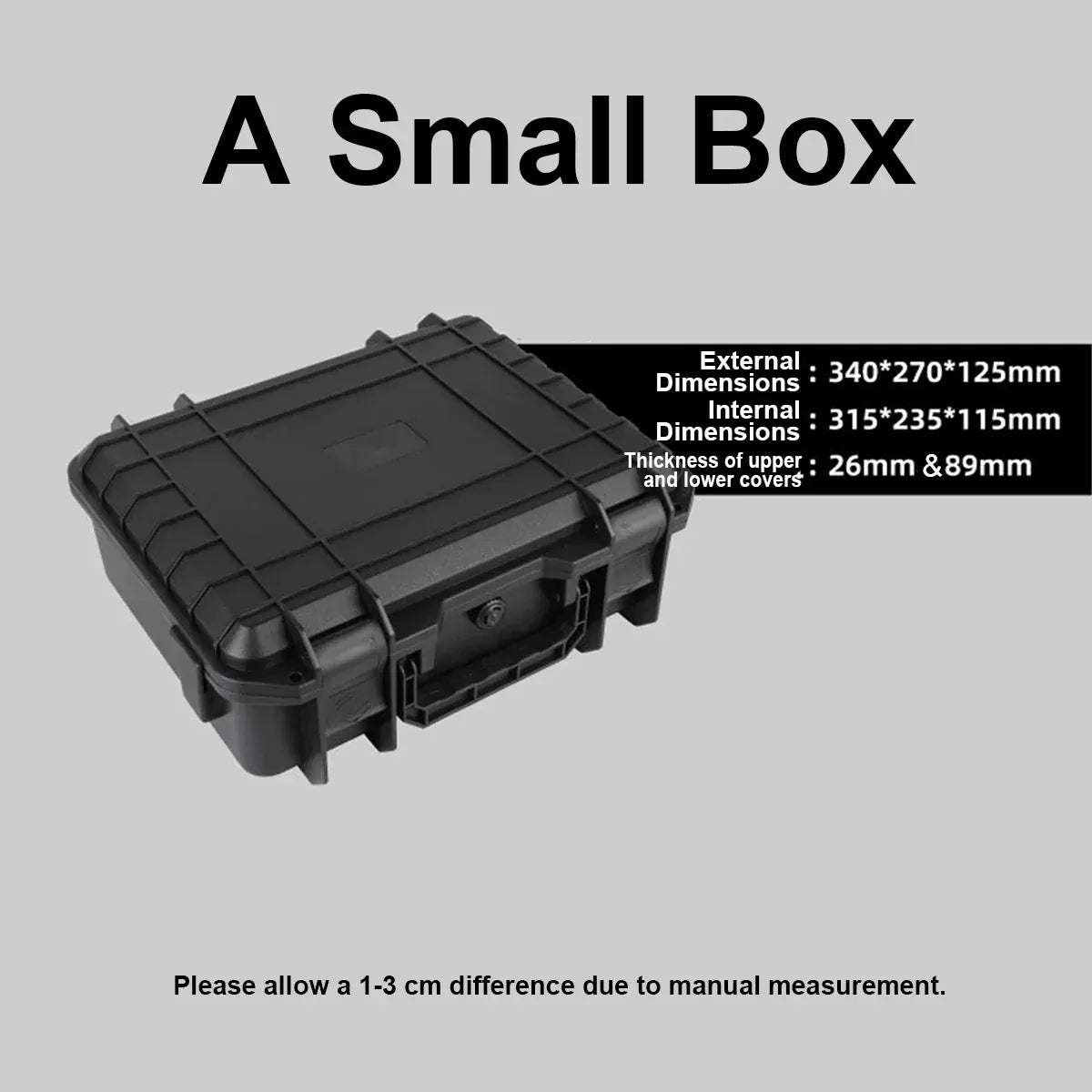 2 Sizes Plastic Equipment Box Portable Power Storage Customized Watch Toolbox - A Small Box