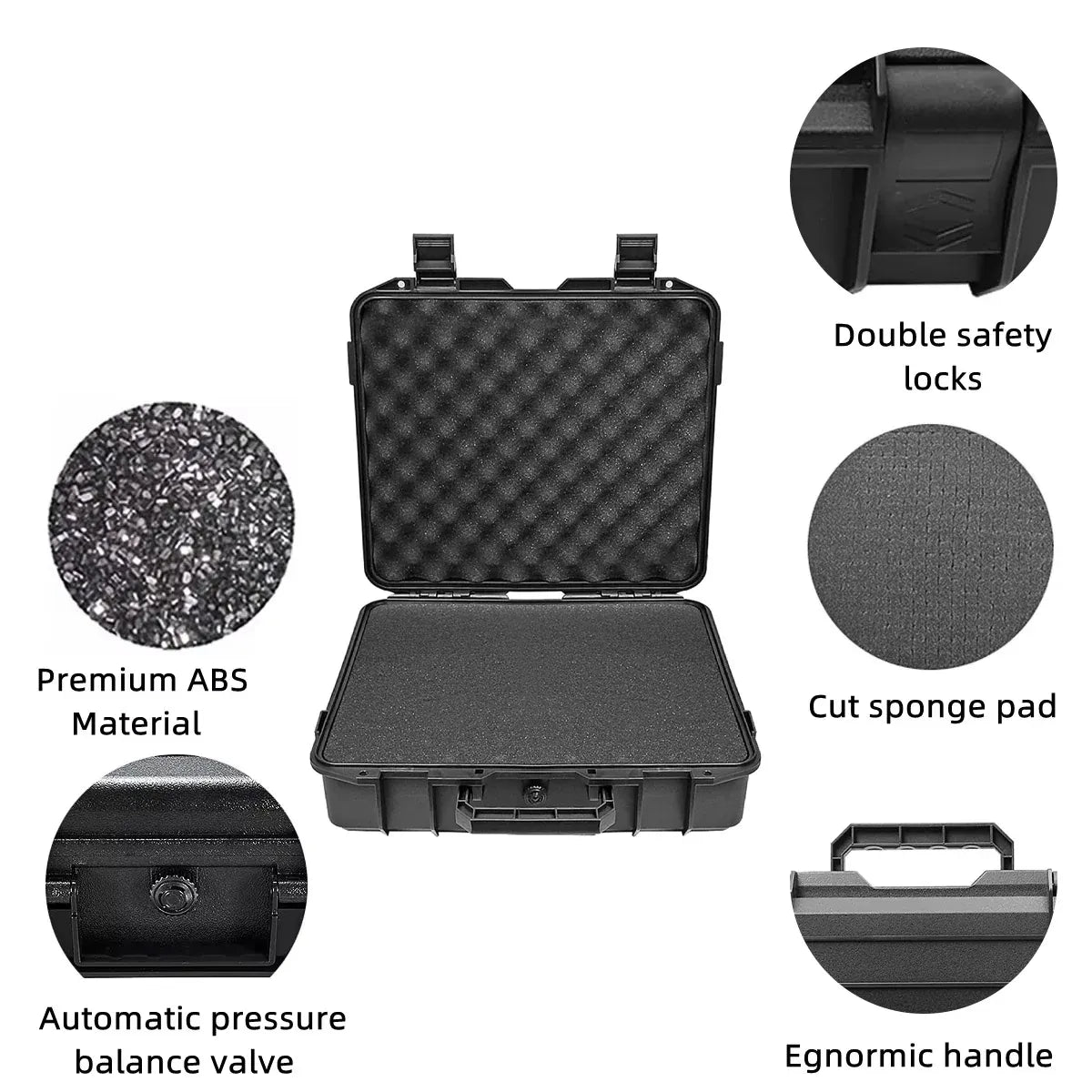 2 Sizes Plastic Equipment Box Portable Power Storage Customized Watch Toolbox - A Small Box