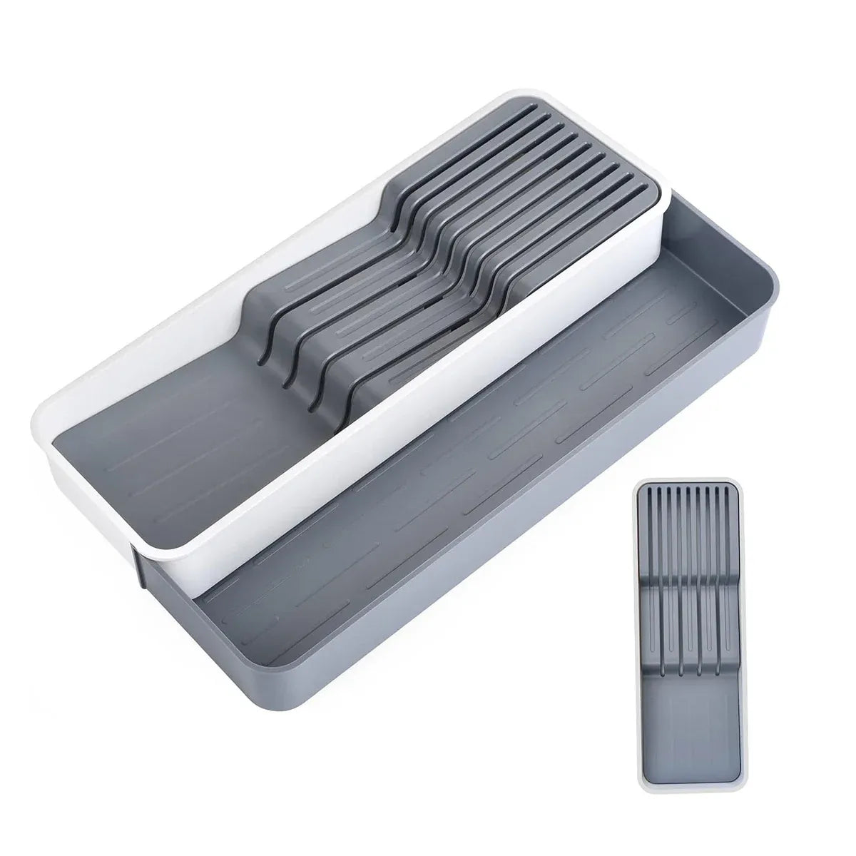 Drawer Dividers Kitchen Knife Organizer Storage Rack Holder Tray Utensil Insert