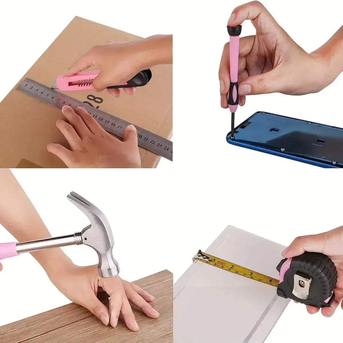 39pcs Household Hardware Tool Set Multi-purpose Manual Toolbox Repair Kit Home