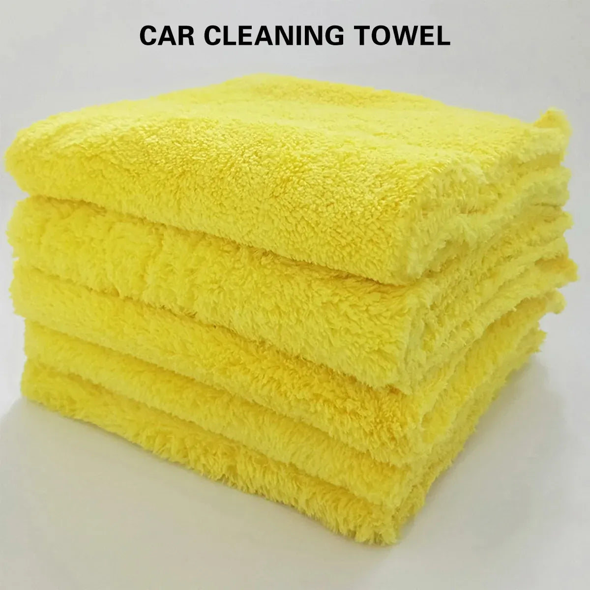 10PCS Microfiber Cleaning Cloths Car Detailing Towels Polishing Rags No Scratch - Blue