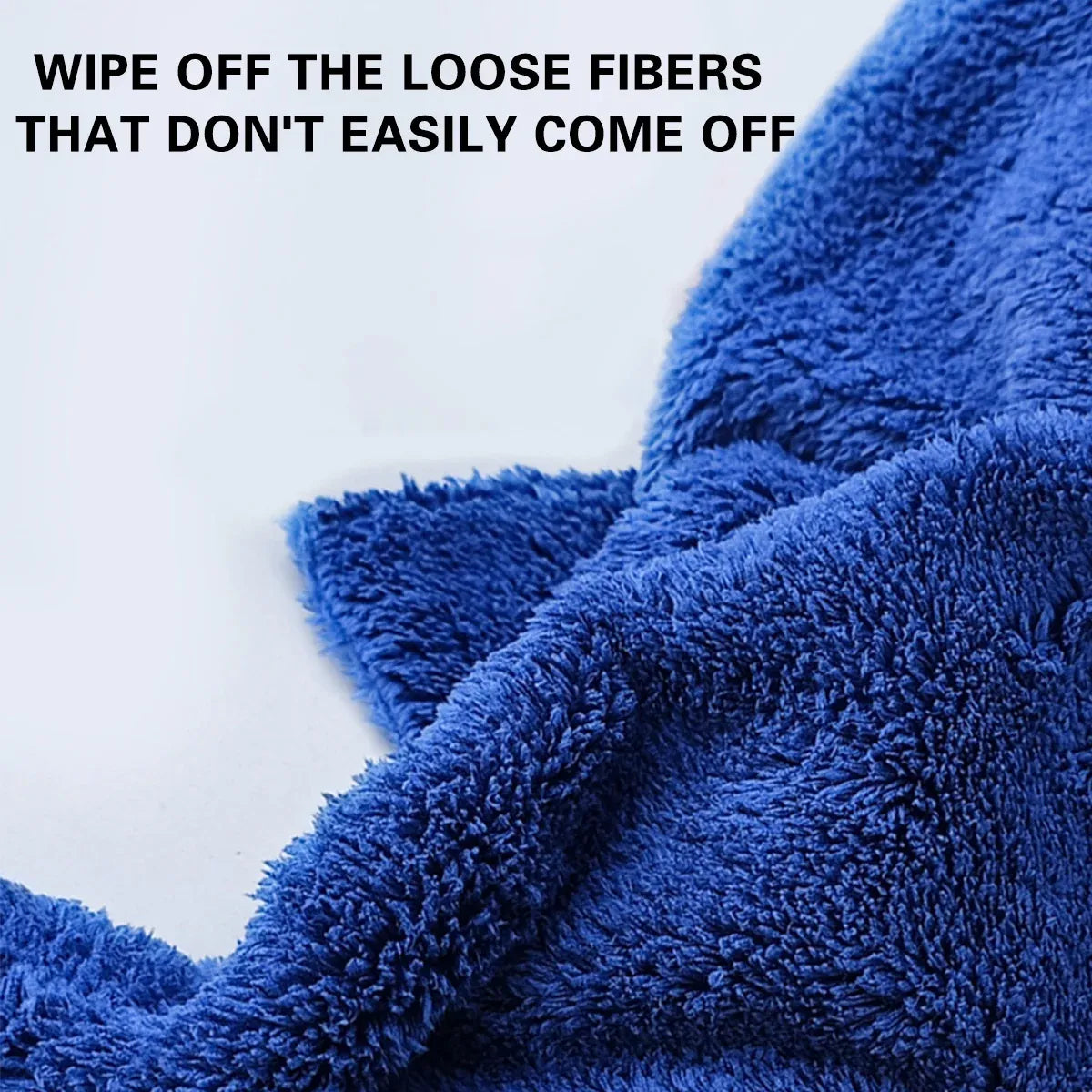 10PCS Microfiber Cleaning Cloths Car Detailing Towels Polishing Rags No Scratch - Blue