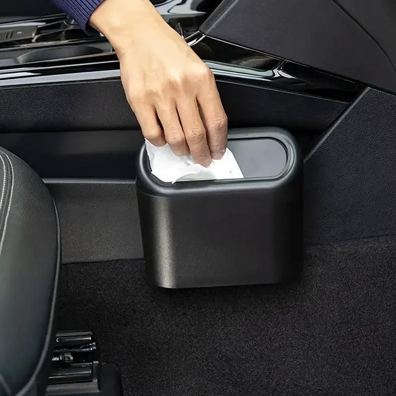 Car Wastebasket Door Mounted Multifunctional Storage Box Trash Bin Organizer - Pink