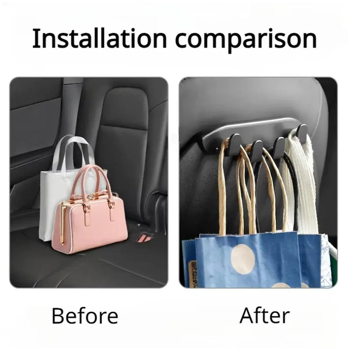 2pcs Hook Hangers for Tesla Model 3 Y Front Row Storage Backrest Organizer