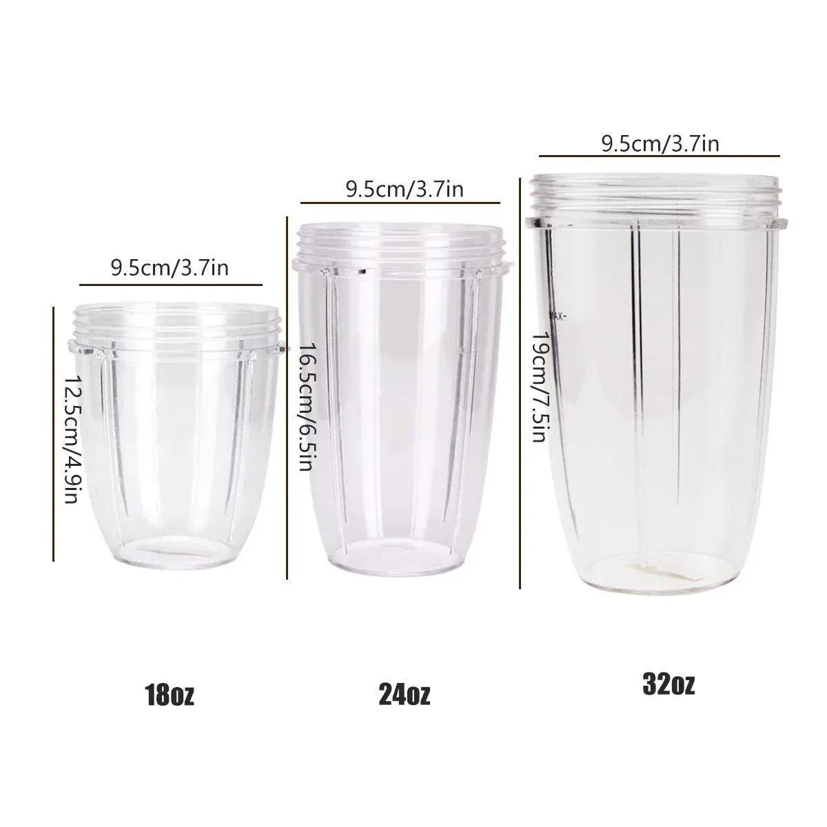 Blender Cups 32OZ 24OZ 18OZ Replacement Accessories Juicer Ice Crushing Blades - 18oz
