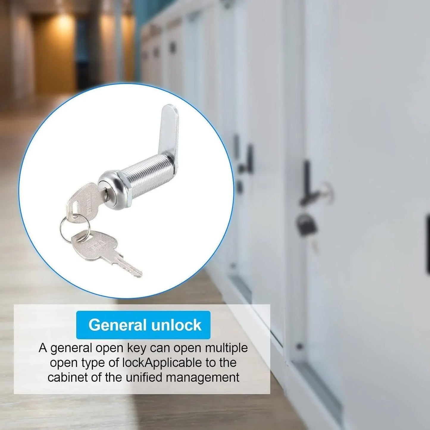 1/5/10pcs File Cabinet Drawer Milk Box Swivel Lock Small Round Security Lock - 20mm-10PCS