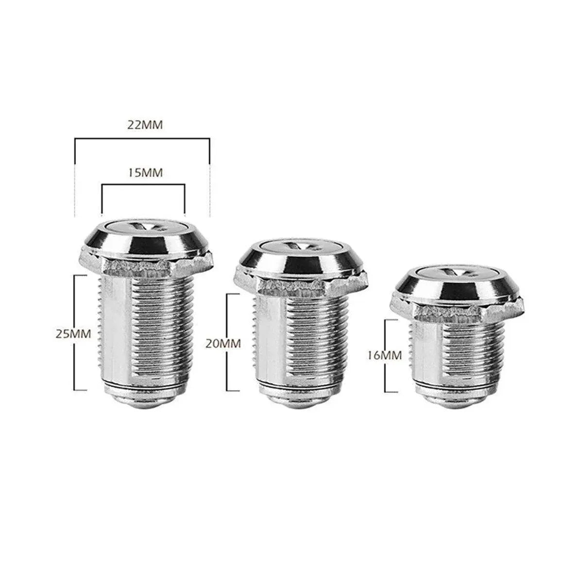 1/5/10pcs File Cabinet Drawer Milk Box Swivel Lock Small Round Security Lock - 25mm-10PCS