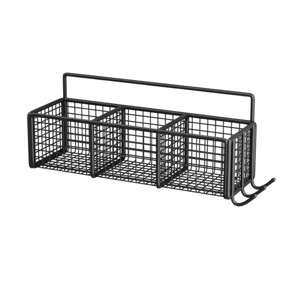 Wall Mount Storage Rack Kitchen Spice Racks Condiment Basket Bathroom Organizer