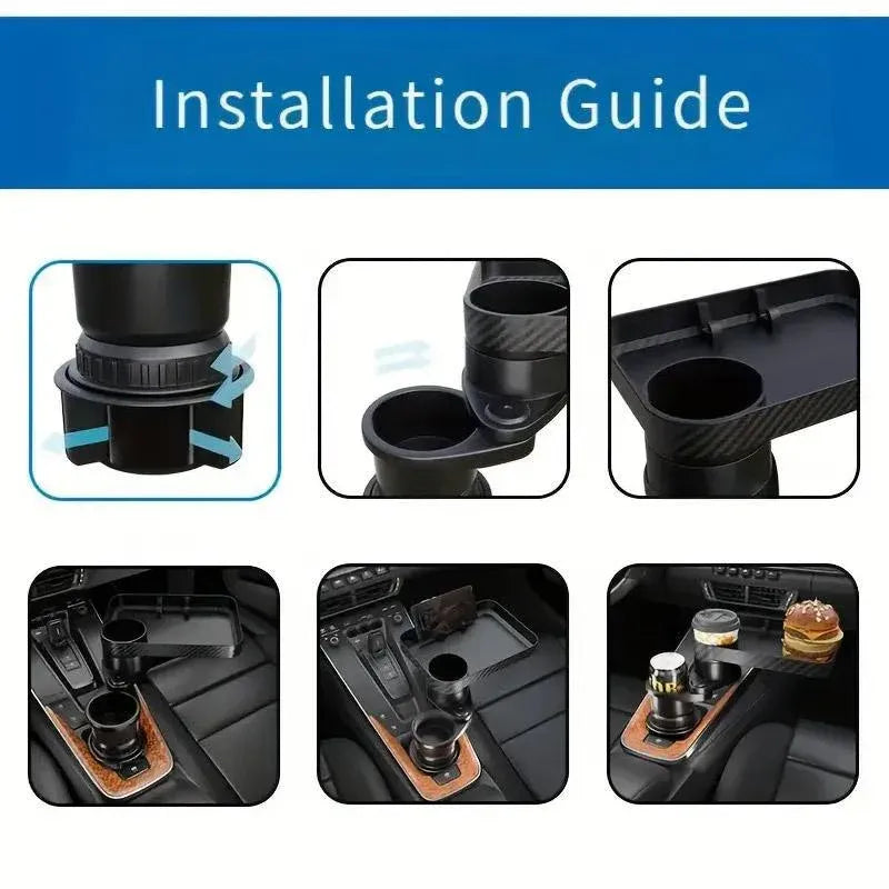 Car Tray Cup Holder Rotatable Drink Holder Mobile Phone Holder Car Organization