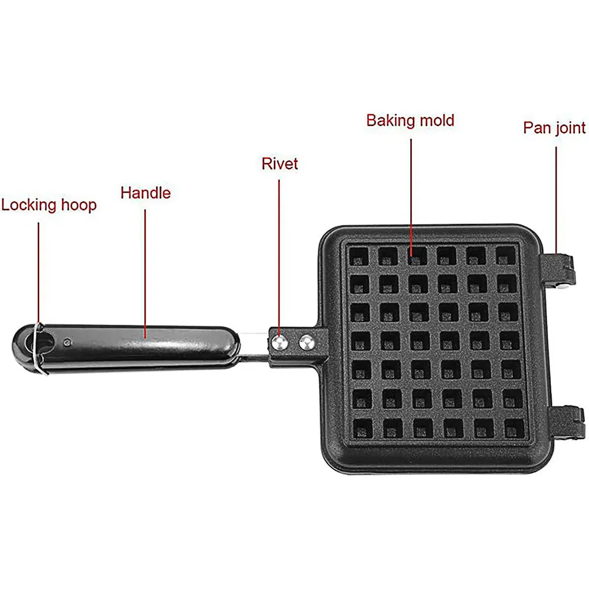 Waffle Pan Mould DIY Cake Baking Tool Lattice Muffin Mold Tray for Kitchen Oven