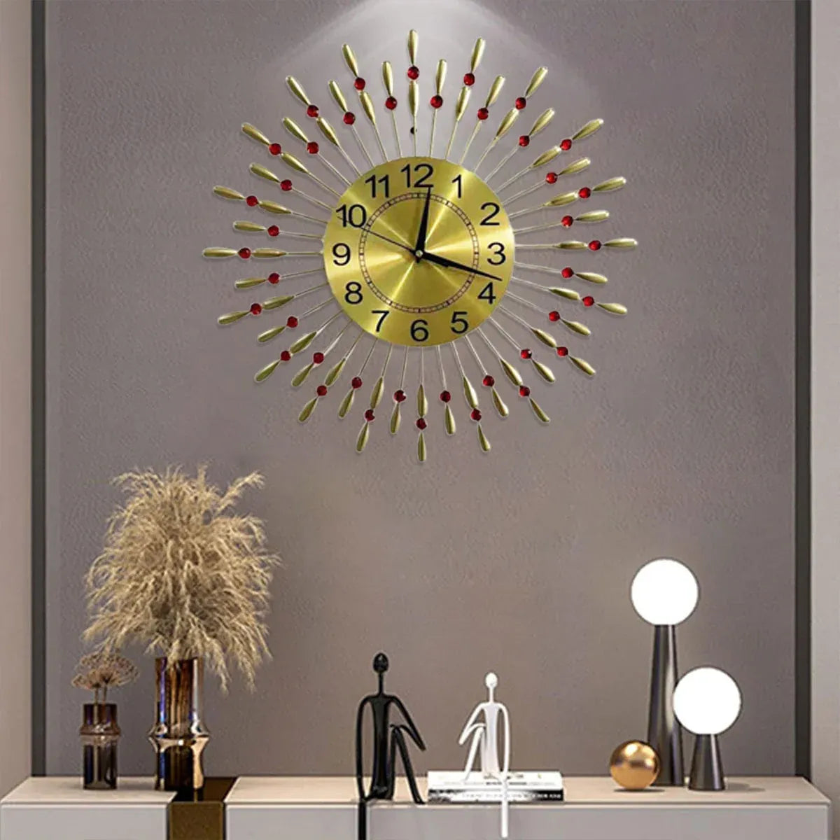 Retro Metal Wall Clock Iron Water Drop Hanging Home Decoration Living Room