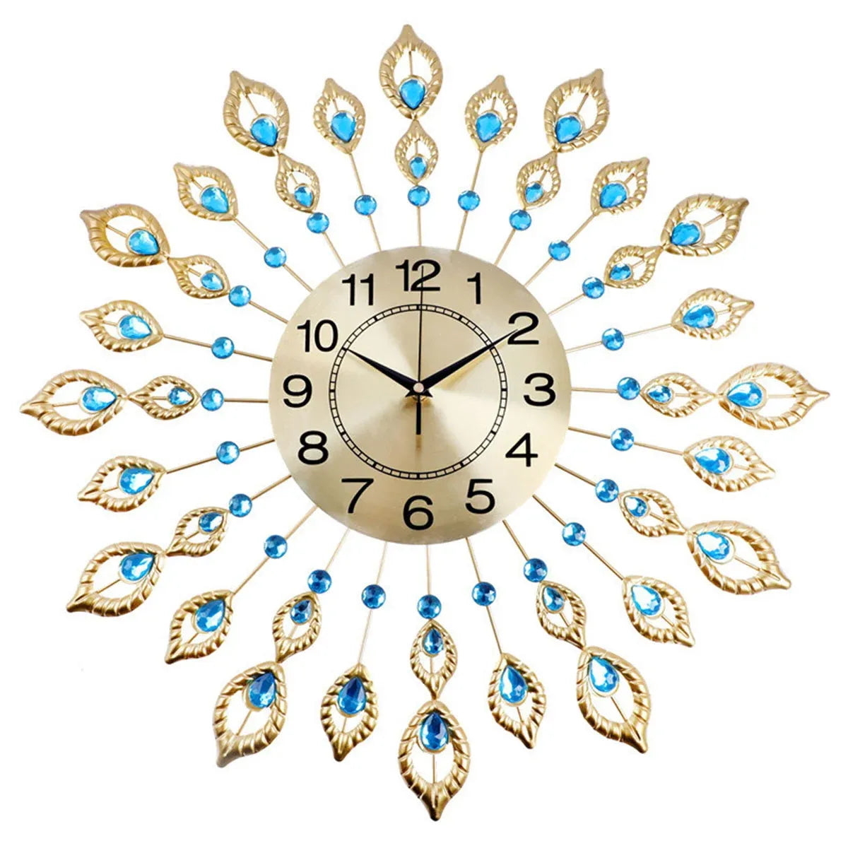 Wall Clock 60cm Large 3D Modern Crystal Luxury Round Home Decor Clock