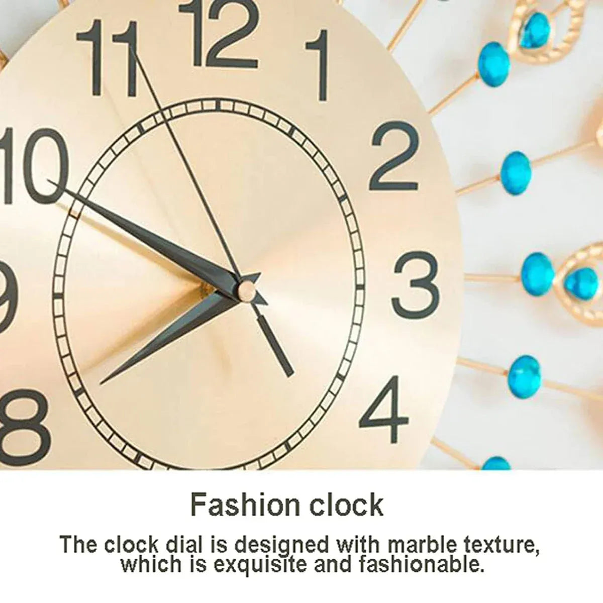Wall Clock 60cm Large 3D Modern Crystal Luxury Round Home Decor Clock
