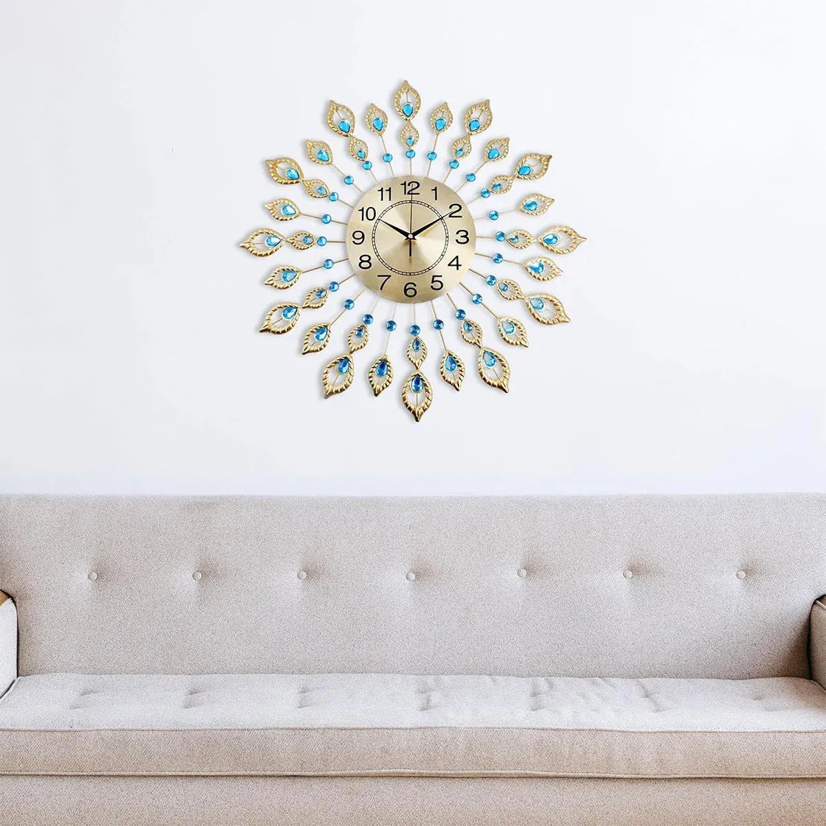 Wall Clock 60cm Large 3D Modern Crystal Luxury Round Home Decor Clock