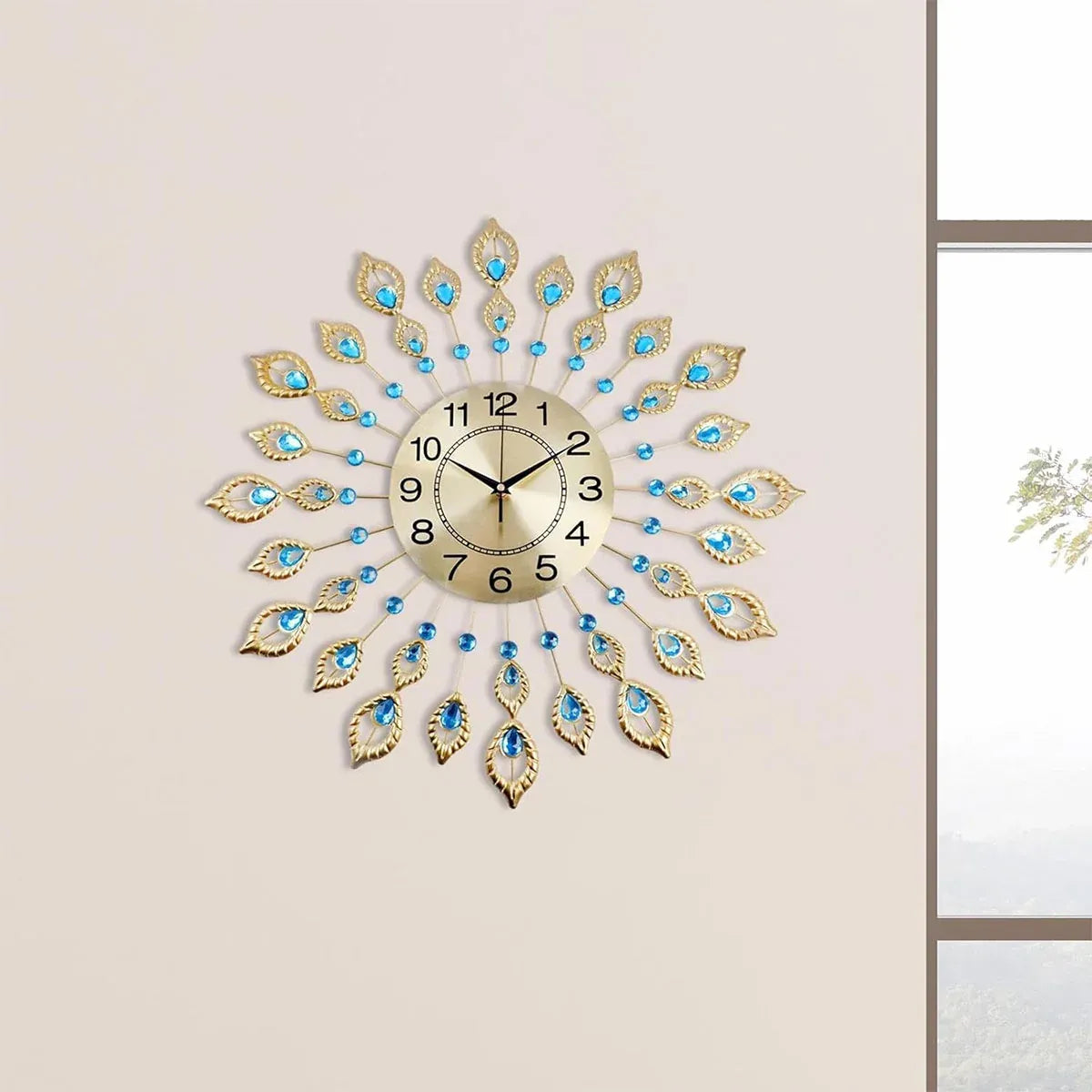 Wall Clock 60cm Large 3D Modern Crystal Luxury Round Home Decor Clock