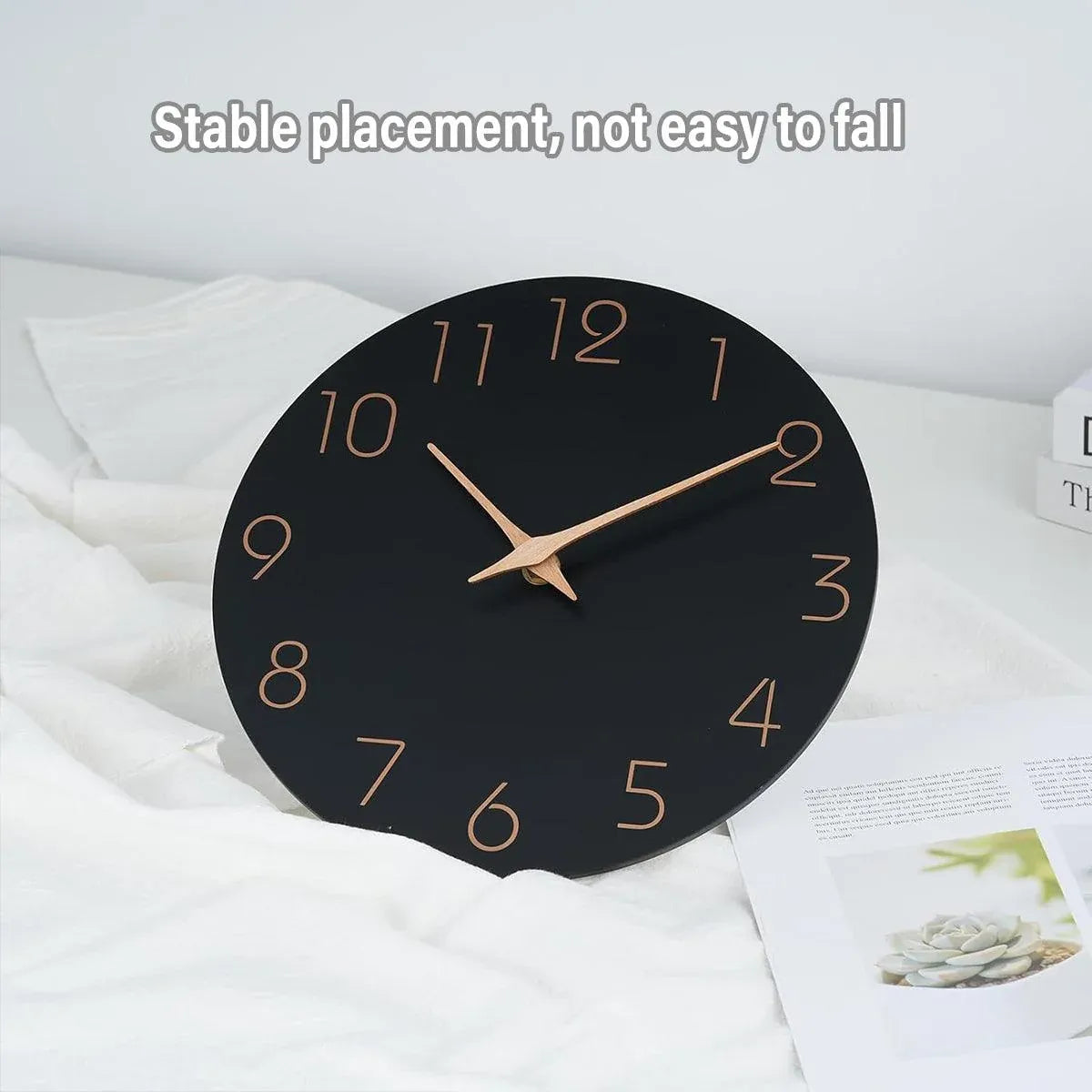 12 Inch Digital Wall Clock Simple Hanging Watch for Living Room Home Decoration - White