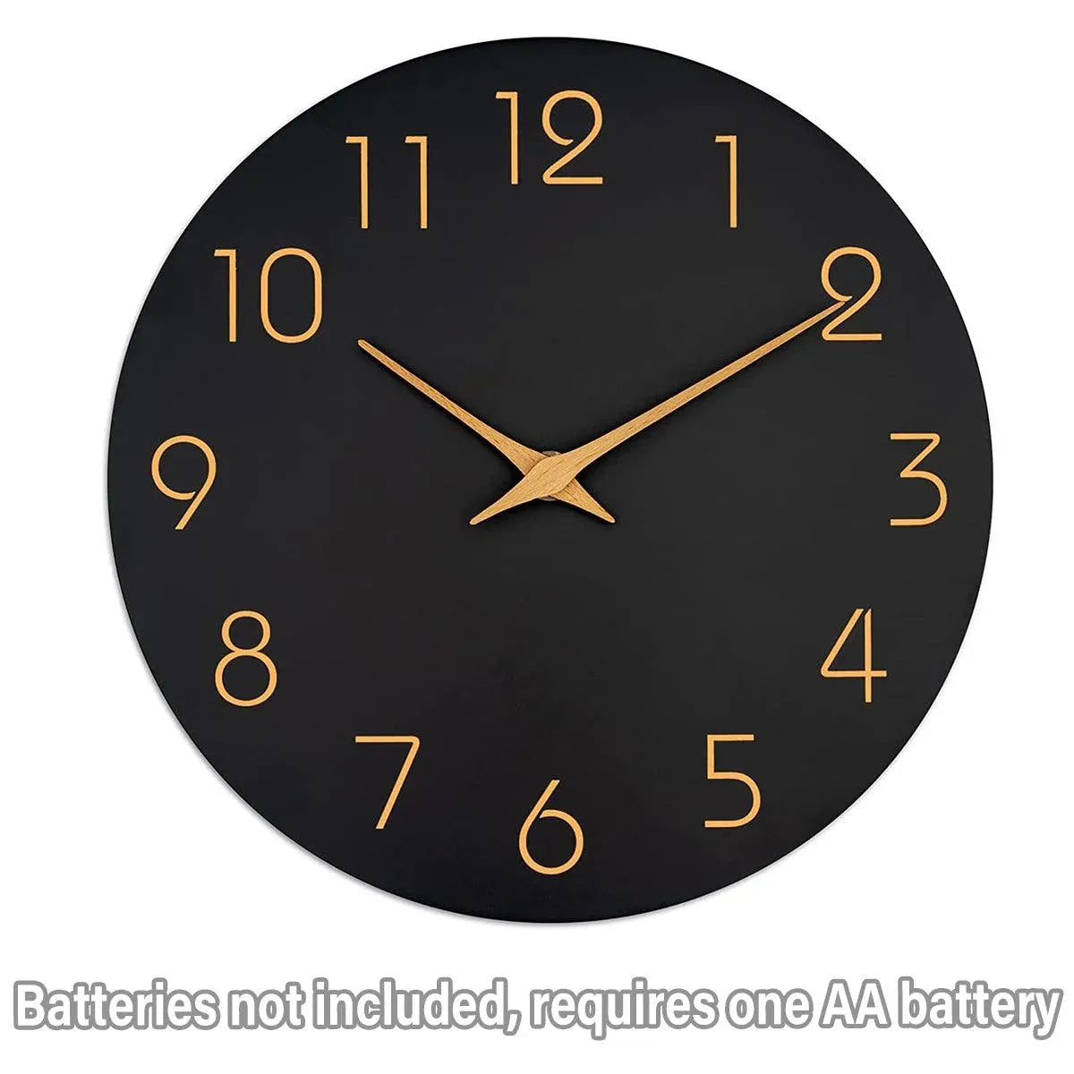 12 Inch Digital Wall Clock Simple Hanging Watch for Living Room Home Decoration - White