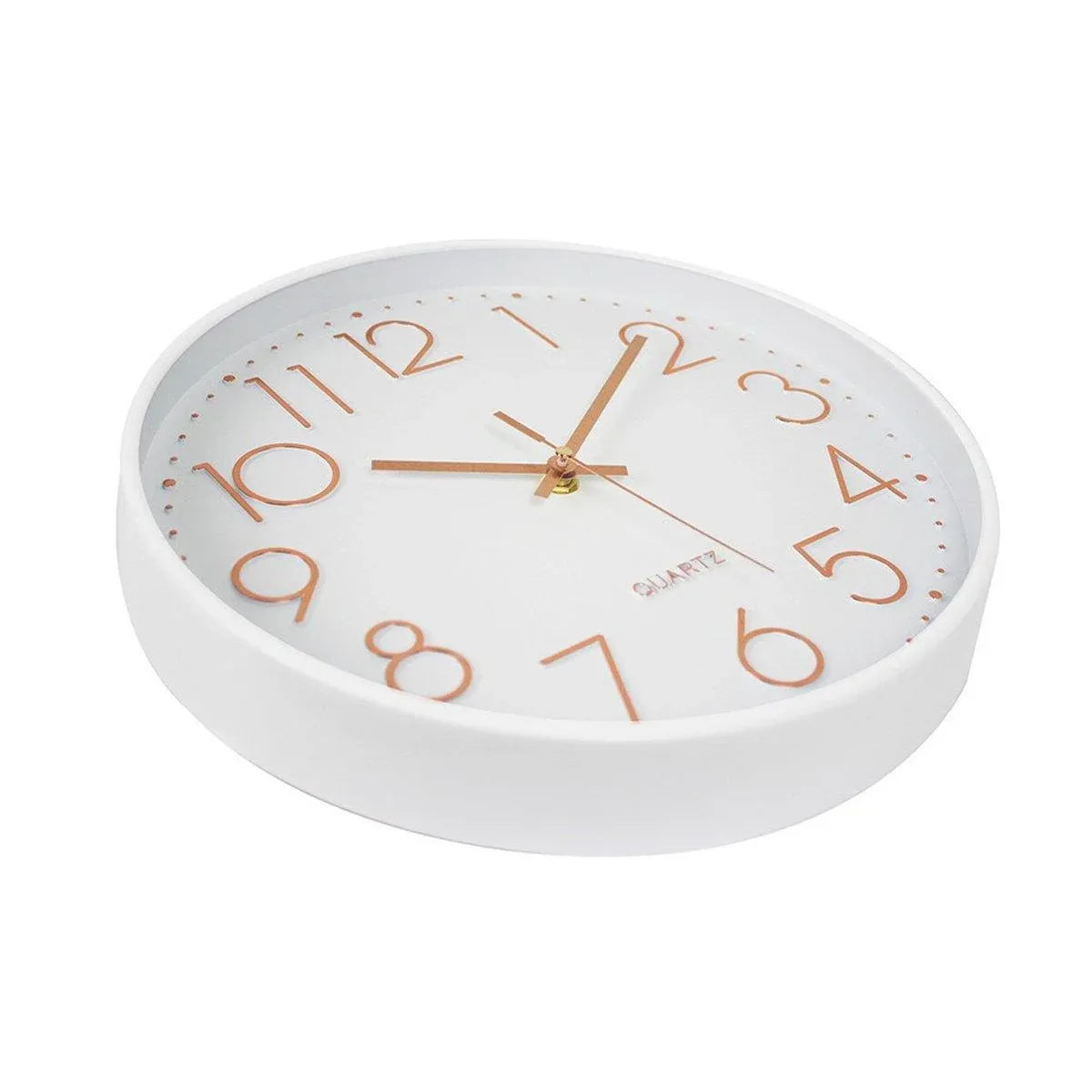 12Inch Silent Wall Clock Decorative Simple Plastic Clock for Living Room Home