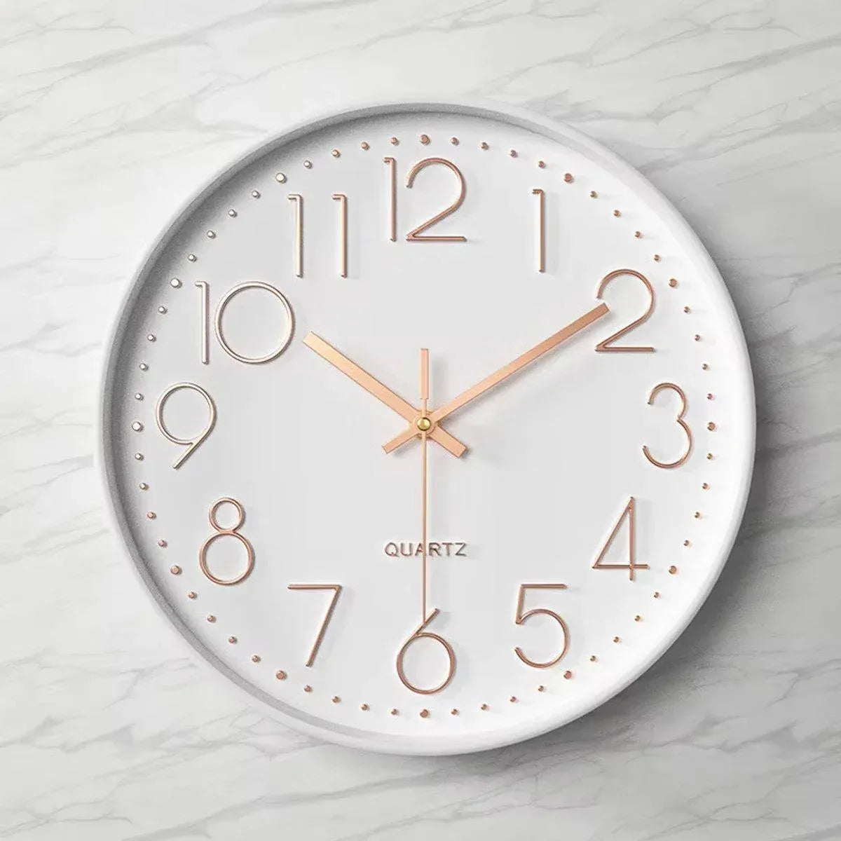 12Inch Silent Wall Clock Decorative Simple Plastic Clock for Living Room Home