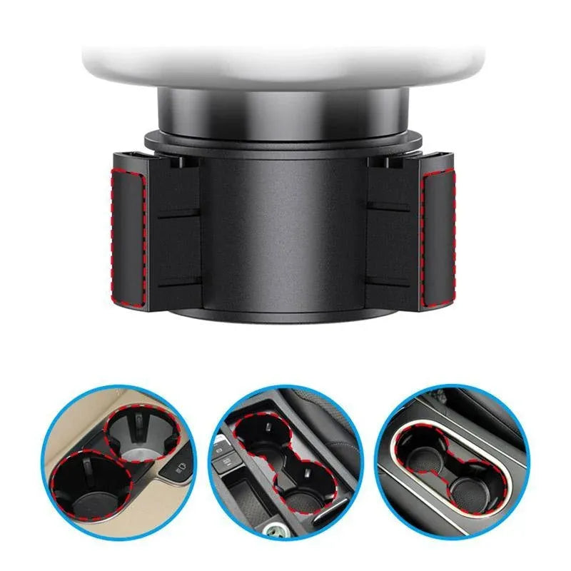 2 in 1 Car Phone Holder and Cup Holder Drink Organiser Water Bottle Holder