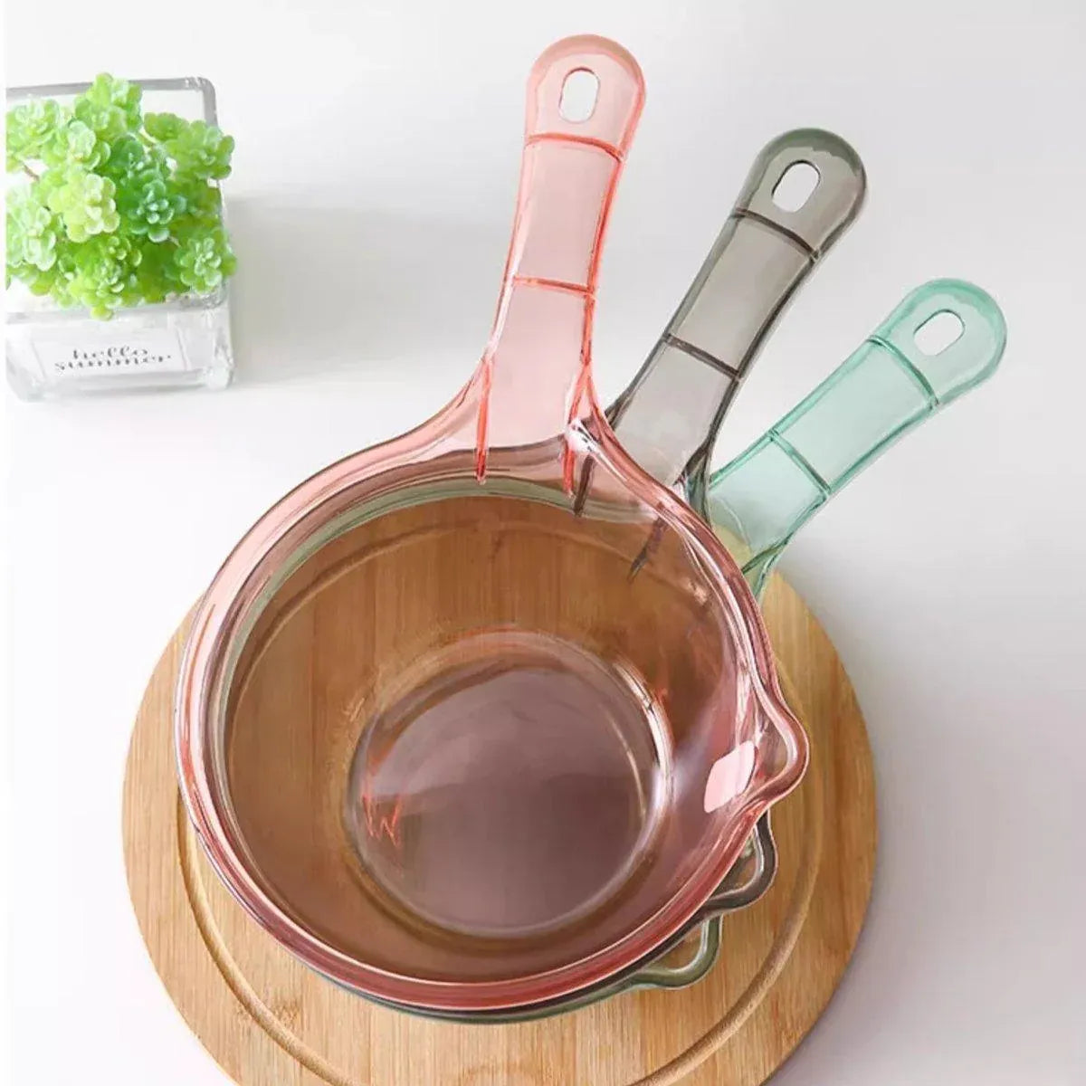 6pcs Household Kitchen Plastic Ladles Durable Cooking Utensils for Soup Serving