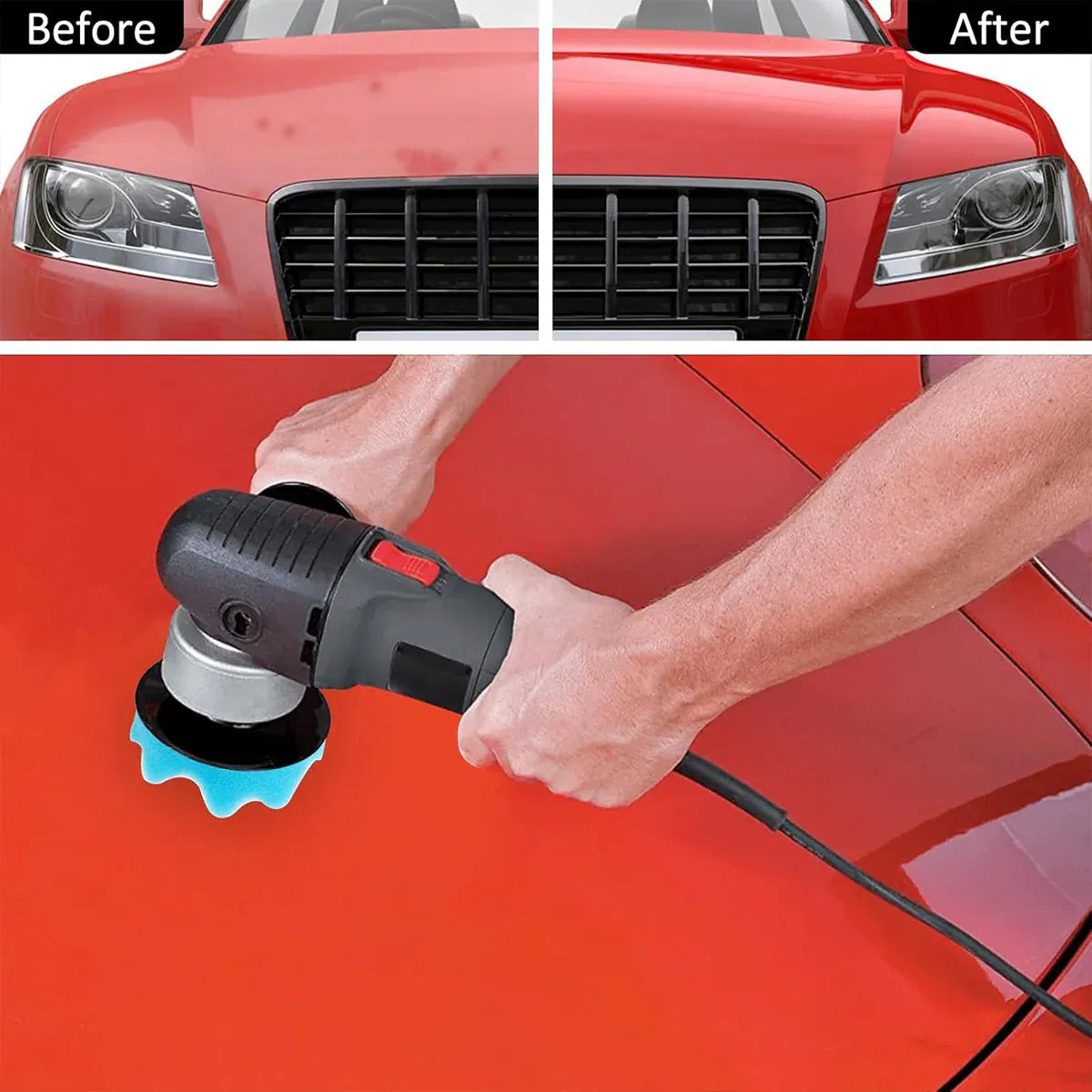 3 Inch Car Beauty Waxing Sponge Polishing Set High Density For Car Care Reusable