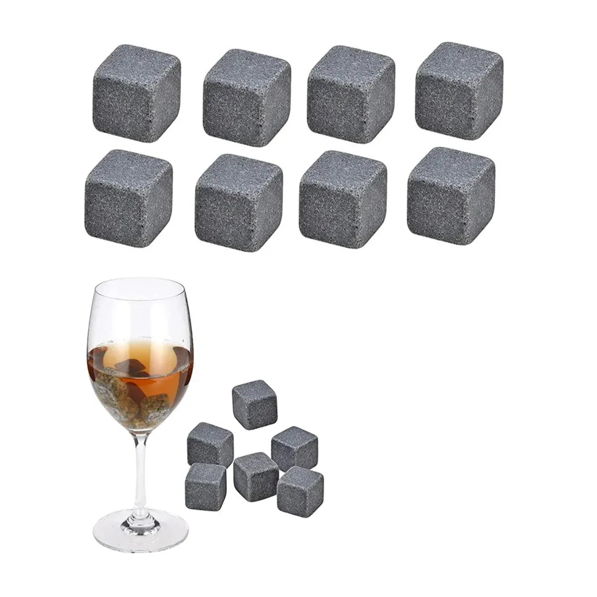 Ice Wine Stone Wooden Box Wine Set Wine Accessory Gift Box Portable Storage
