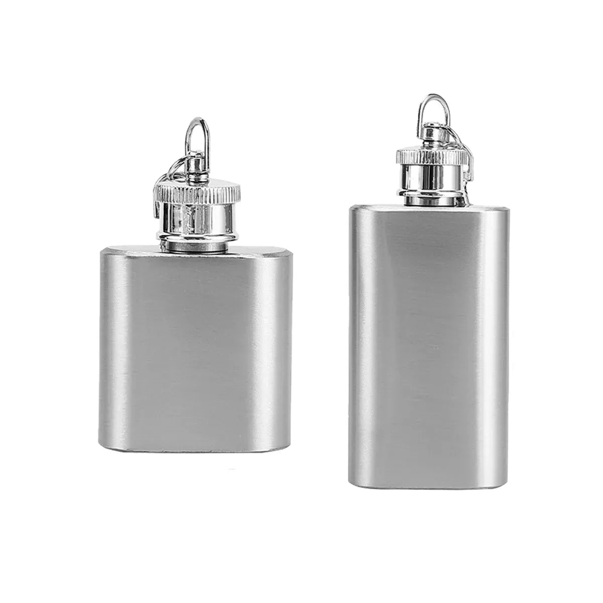 Mini Stainless Steel Hip Flask 1/2oz 3Pcs Portable Pocket Liquor Bottle Travel - 1OZ