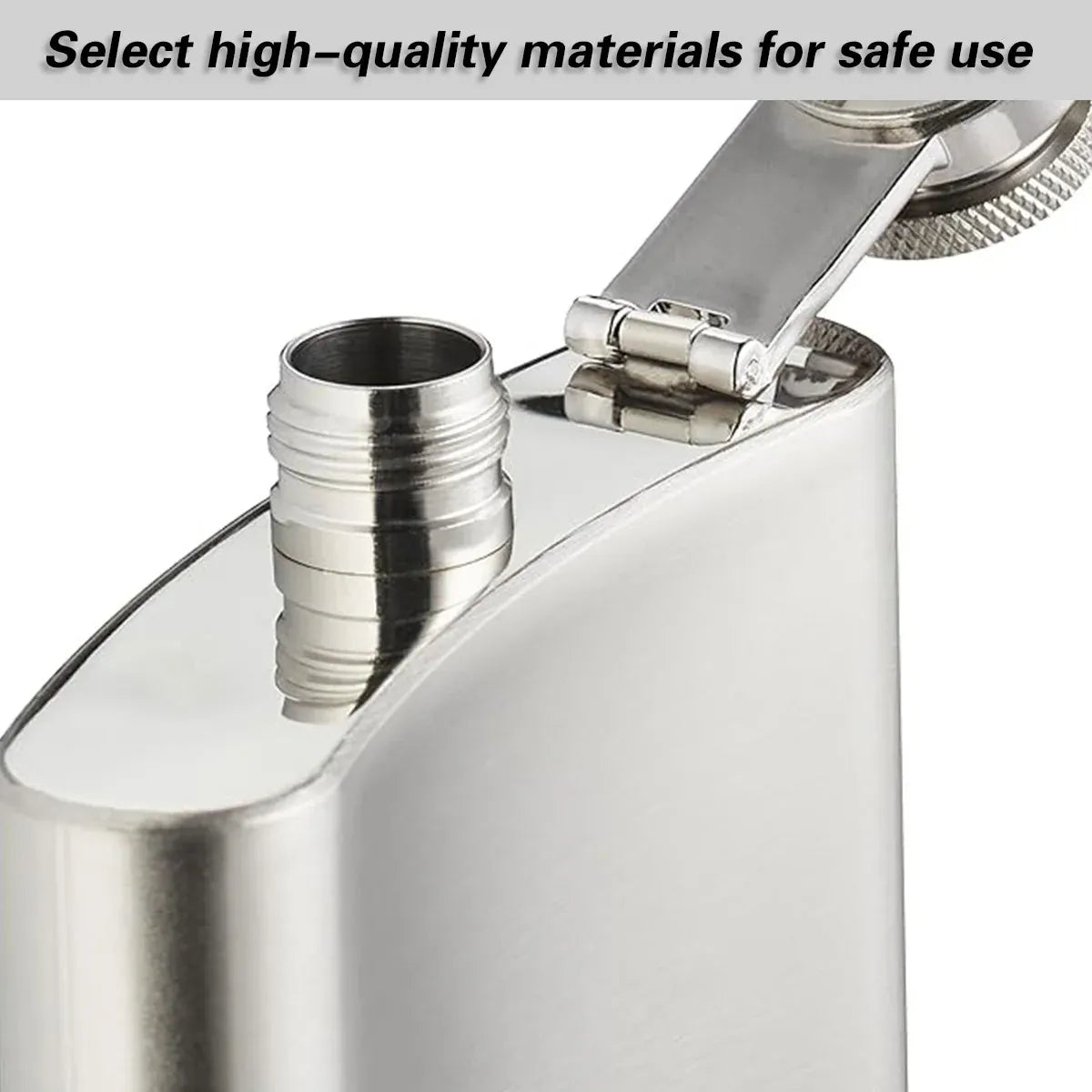 Stainless Steel Hip Flask Gift Set with Funnel and Cups Portable 7oz Metal Flask