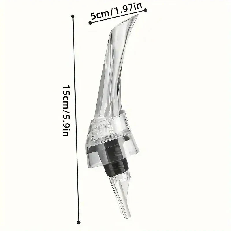 2PCS Portable Wine Decanter Dispenser Aerator Bottle Pourer Set for Party Travel