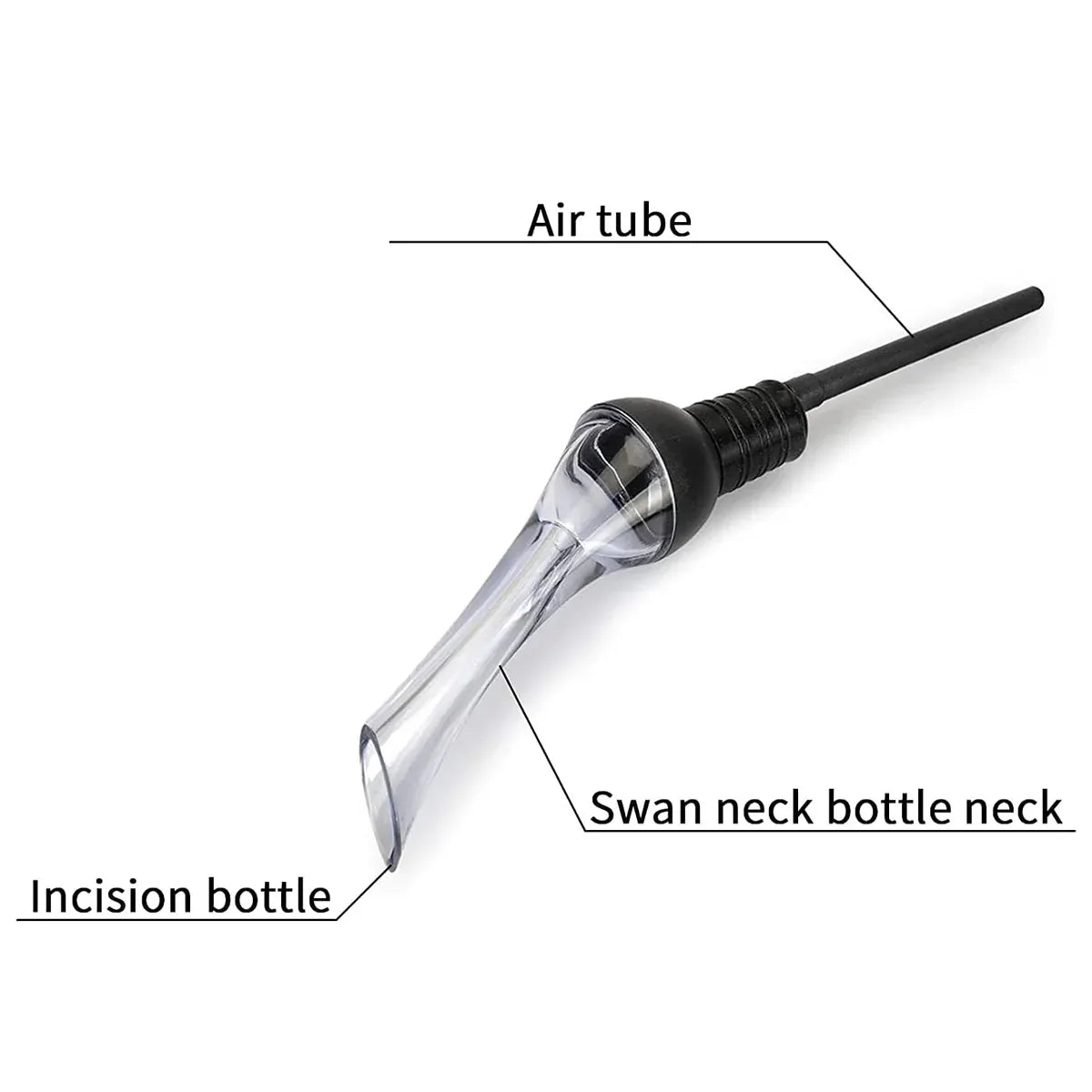Wine Aerator Pourer with Gift Box Fast Red Wine Air Infusion Single or Three Piece Set - Long Stem Aerator