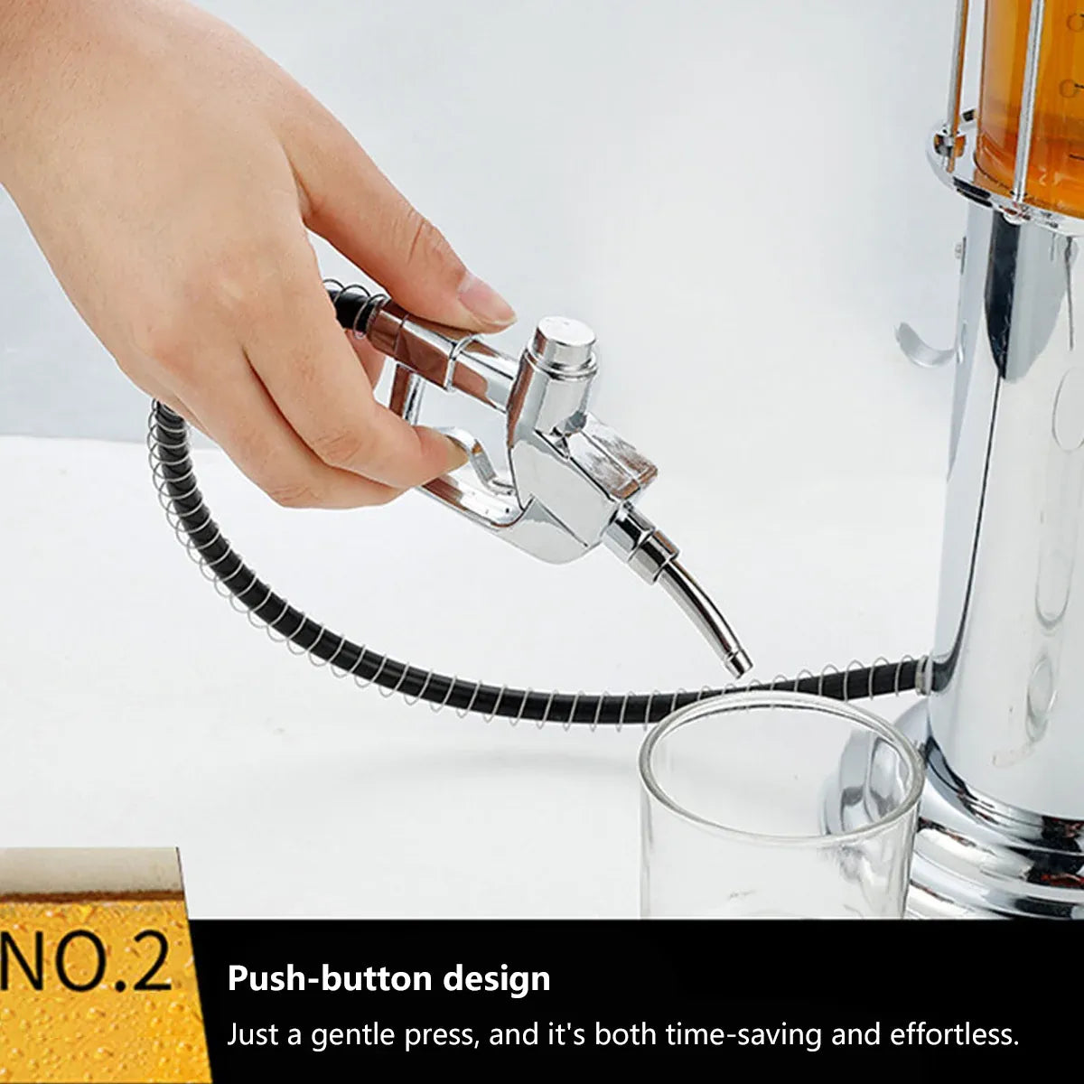 Single or Double Head Wine Dispenser Plastic 1L Capacity Leak Proof Easy Clean - Double Head