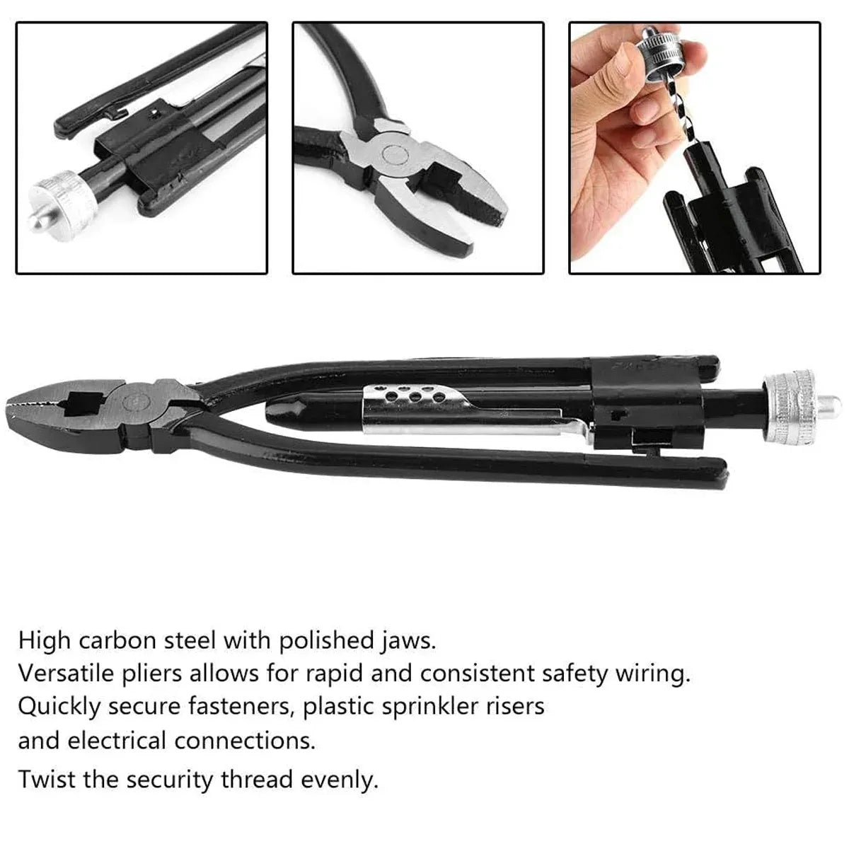 6 Inch Lock Wire Twisting Pliers Aviation Motorcycle Fuse Grip Tool
