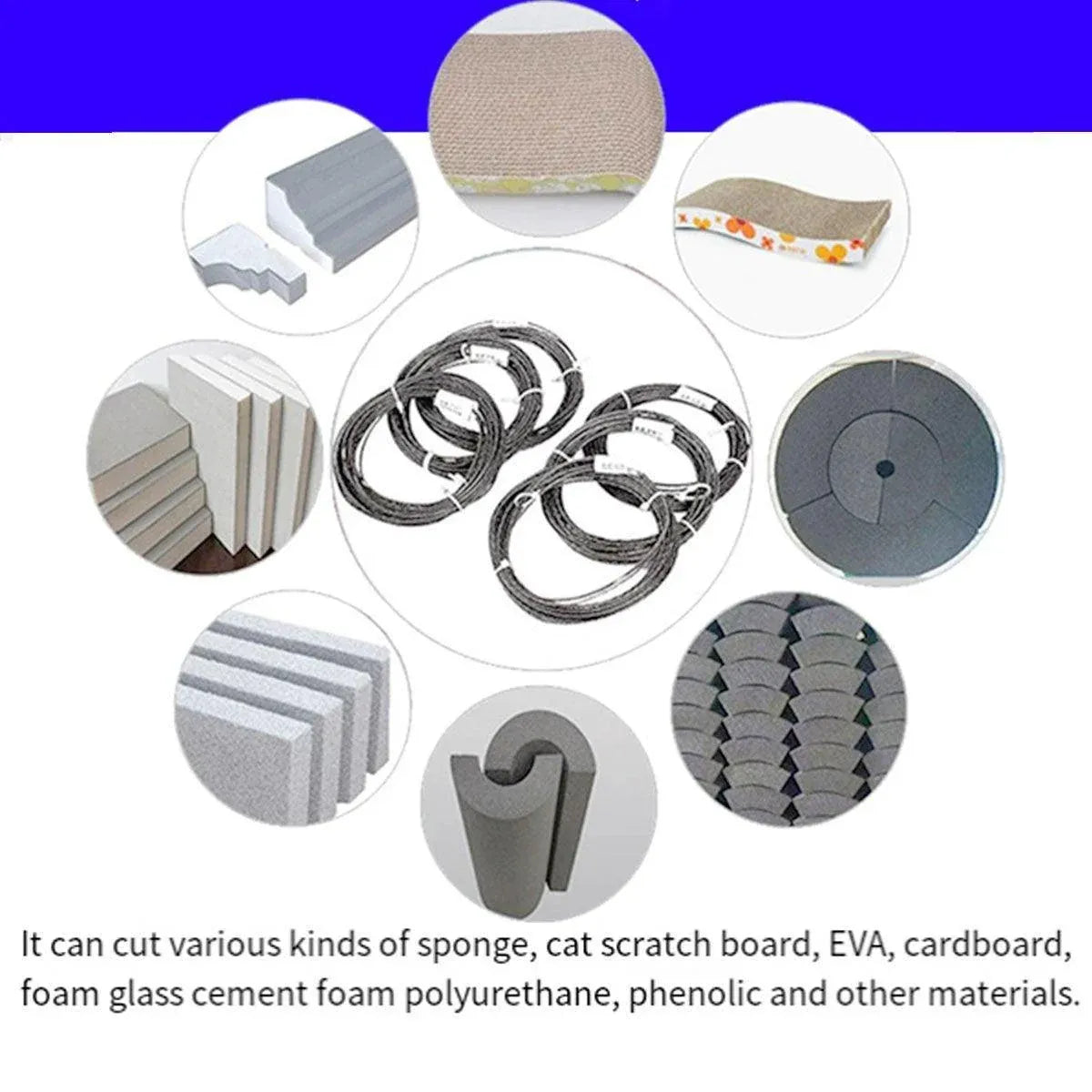 5 Rolls Automotive Glass Removal Tools Steel Wire Rope Disassembling Kit - Silver