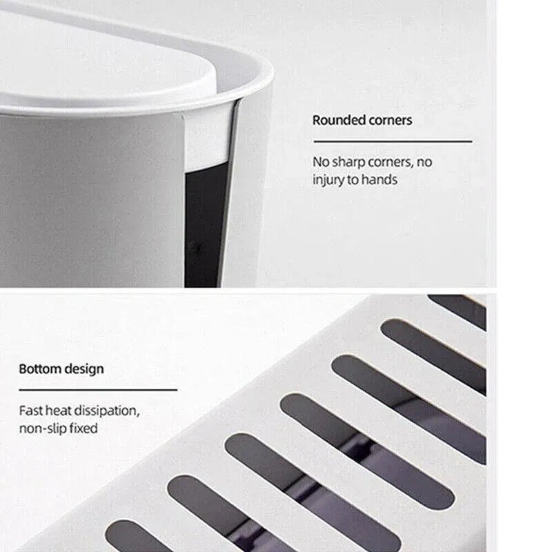 Cable Power Management Storage Box Socket Wire Tidy Organiser Hide Case - Grey