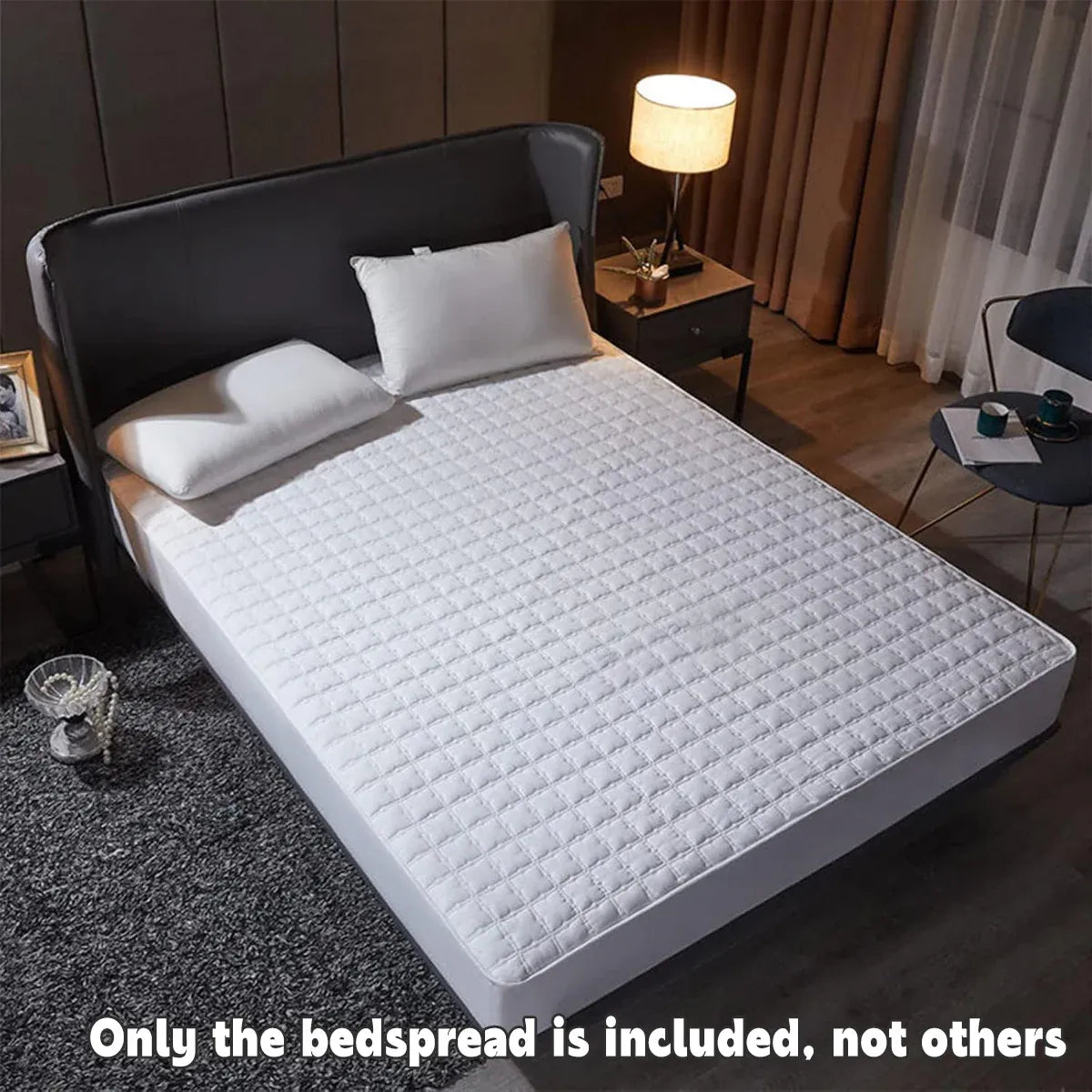 Hotel Mattress Protector Bed Top Cover Waterproof Fitted Sheet Bedroom Hygiene - 153x203cm
