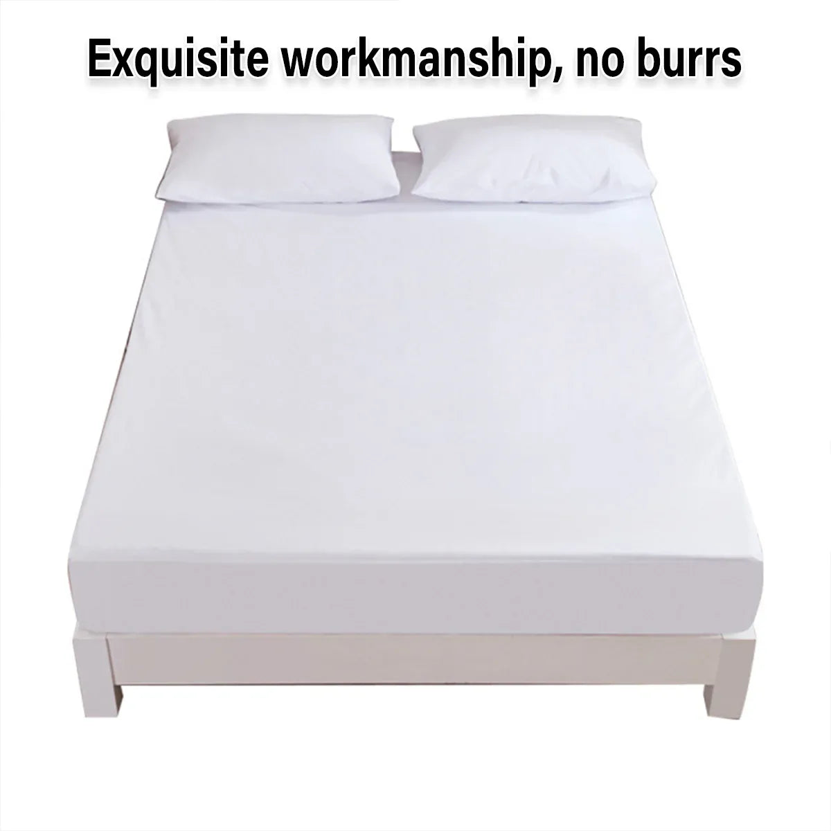 Waterproof Mattress Protector Fitted Sheet Bed Cover for Single King Single Double Queen - 99x190cm