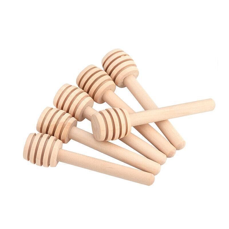 30PCS Mini Wooden Honey Dipper Stick for Honey Jar Dispense Drizzle Party Favors - 100PCS