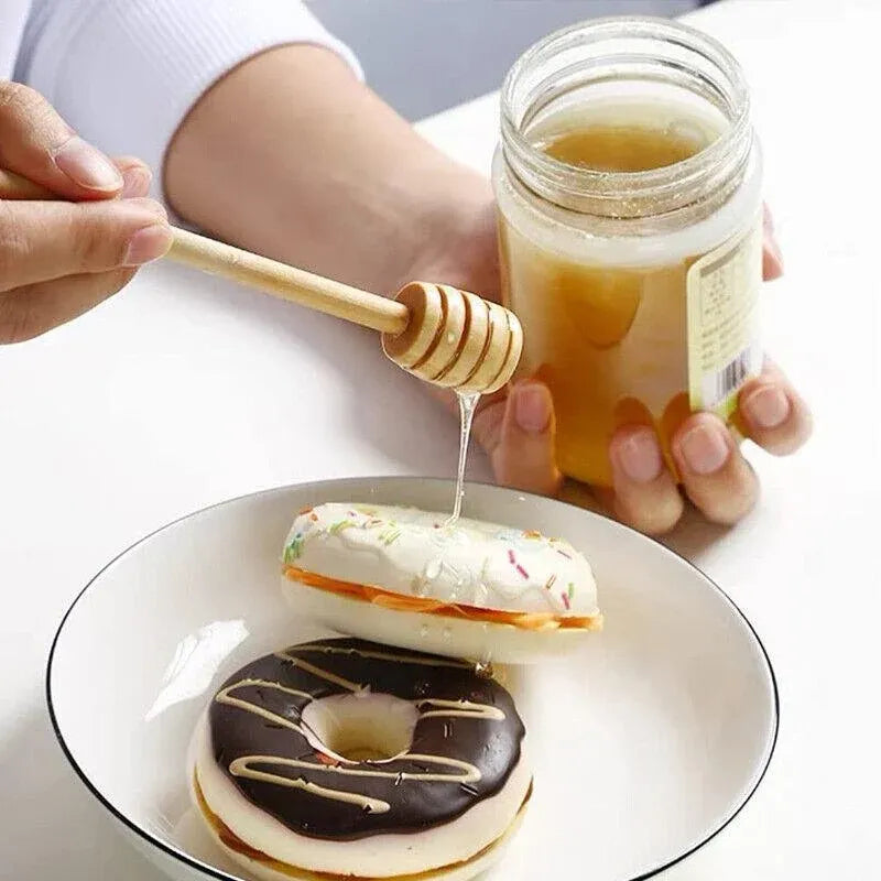 30PCS Mini Wooden Honey Dipper Stick for Honey Jar Dispense Drizzle Party Favors - 30PCS