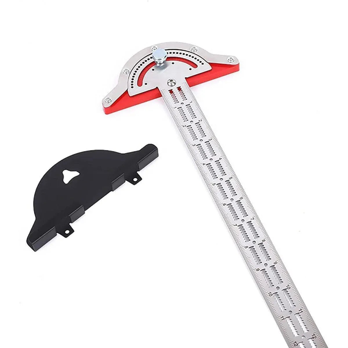 Woodworking Edge Ruler Protractor Angle Measuring Tool Carpenter - 20 inch