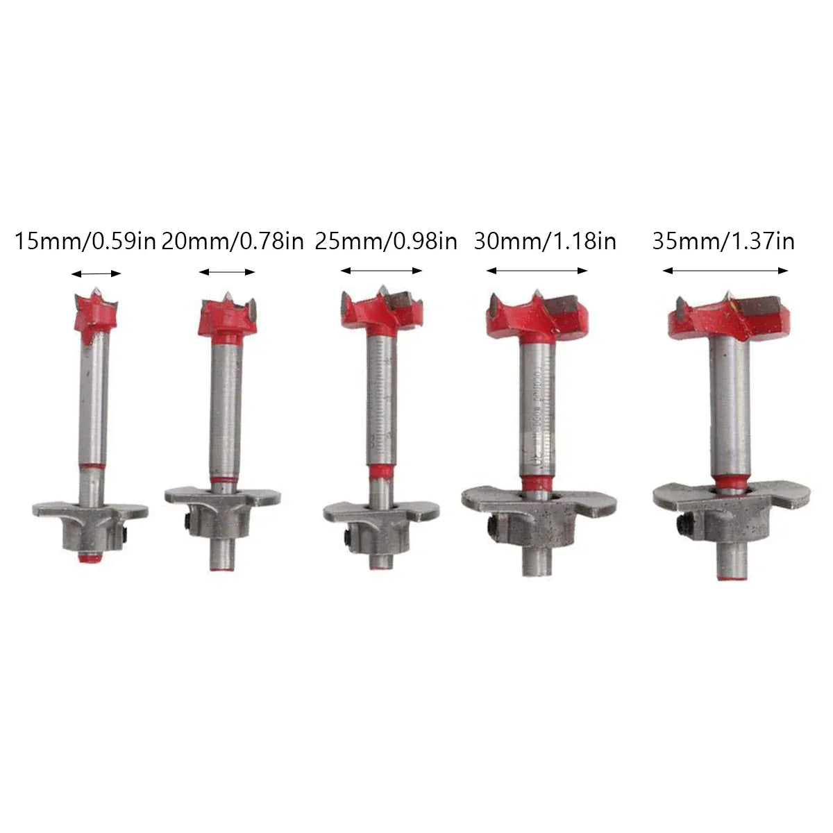 5PCS Woodworking Hole Saw Set Sturdy Durable for Wood Processing Openings Use
