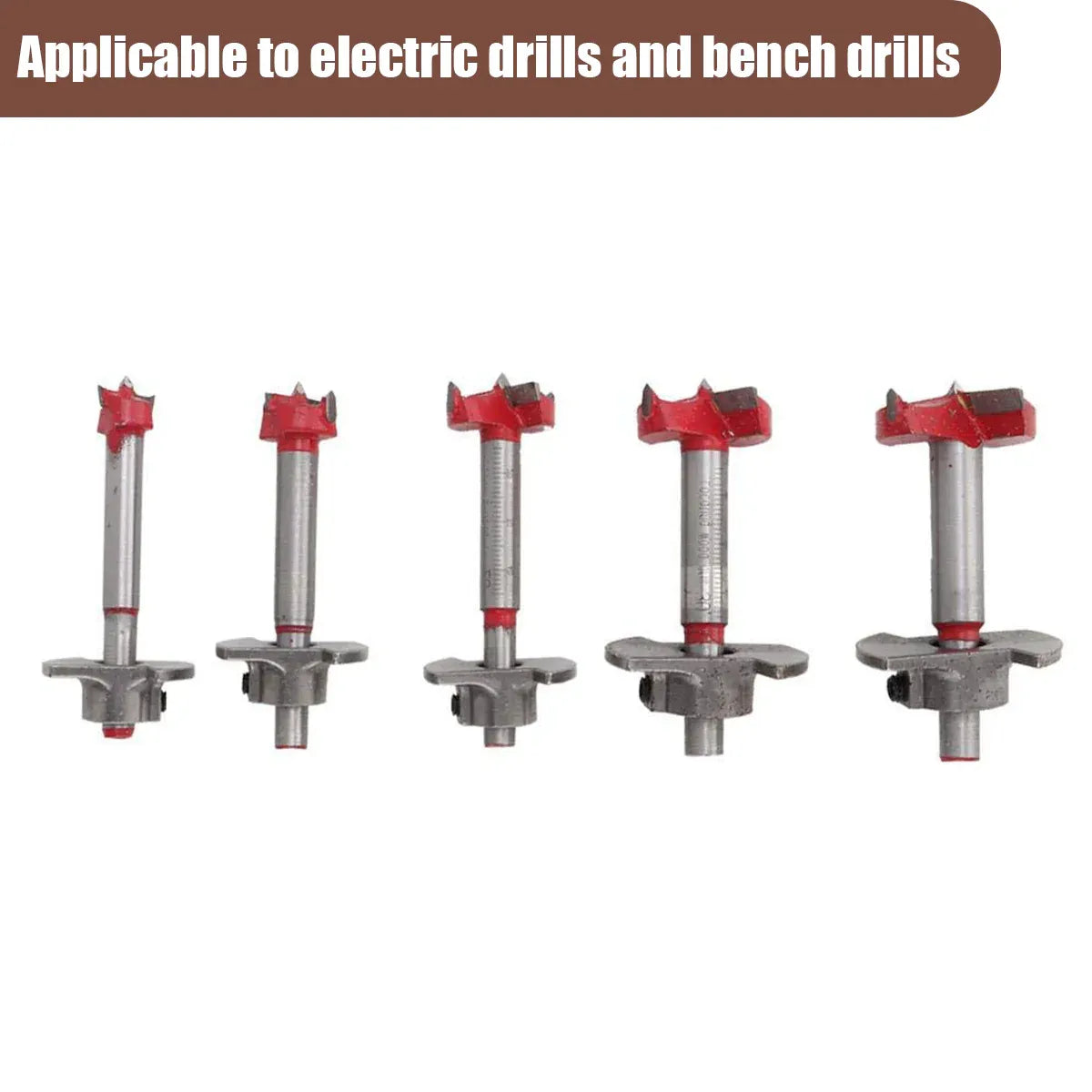 5PCS Woodworking Hole Saw Set Sturdy Durable for Wood Processing Openings Use