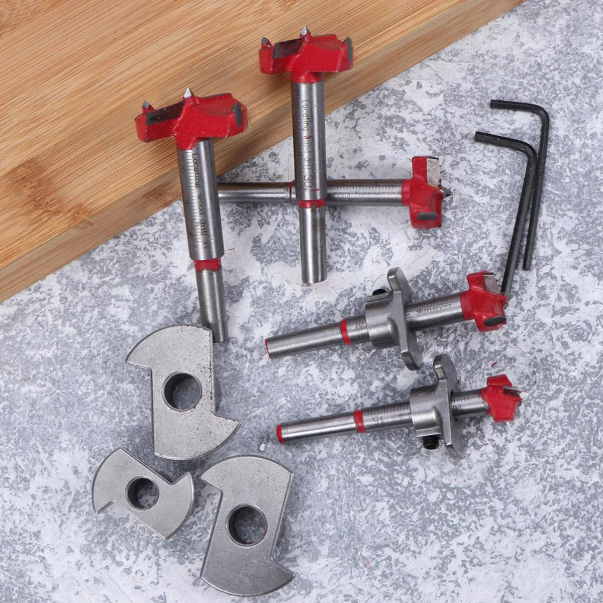 5PCS Woodworking Hole Saw Set Sturdy Durable for Wood Processing Openings Use