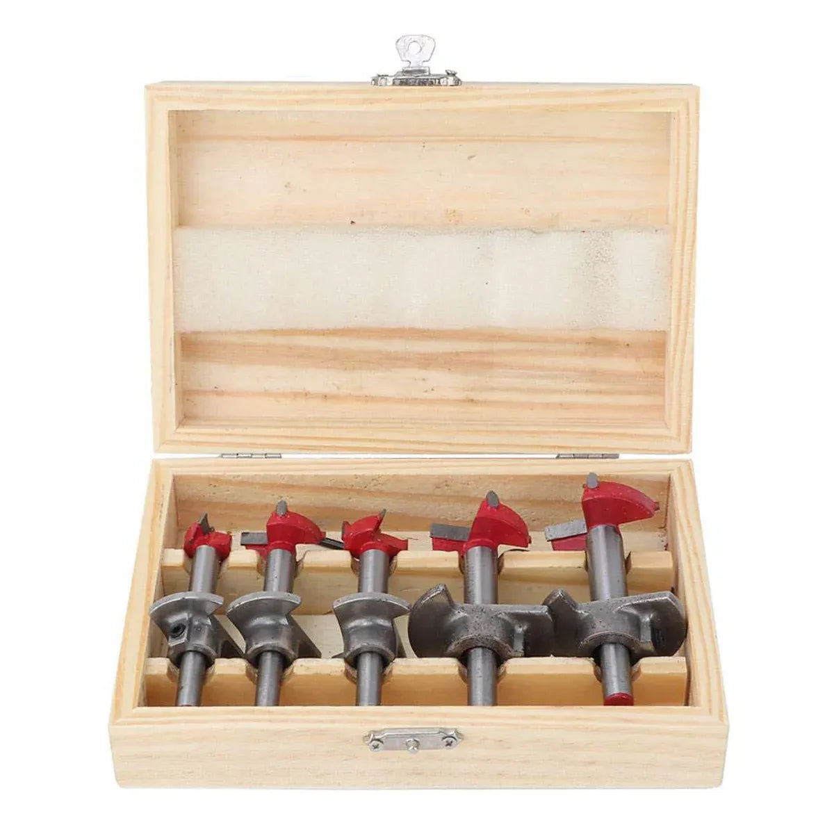 5PCS Woodworking Hole Saw Set Sturdy Durable for Wood Processing Openings Use