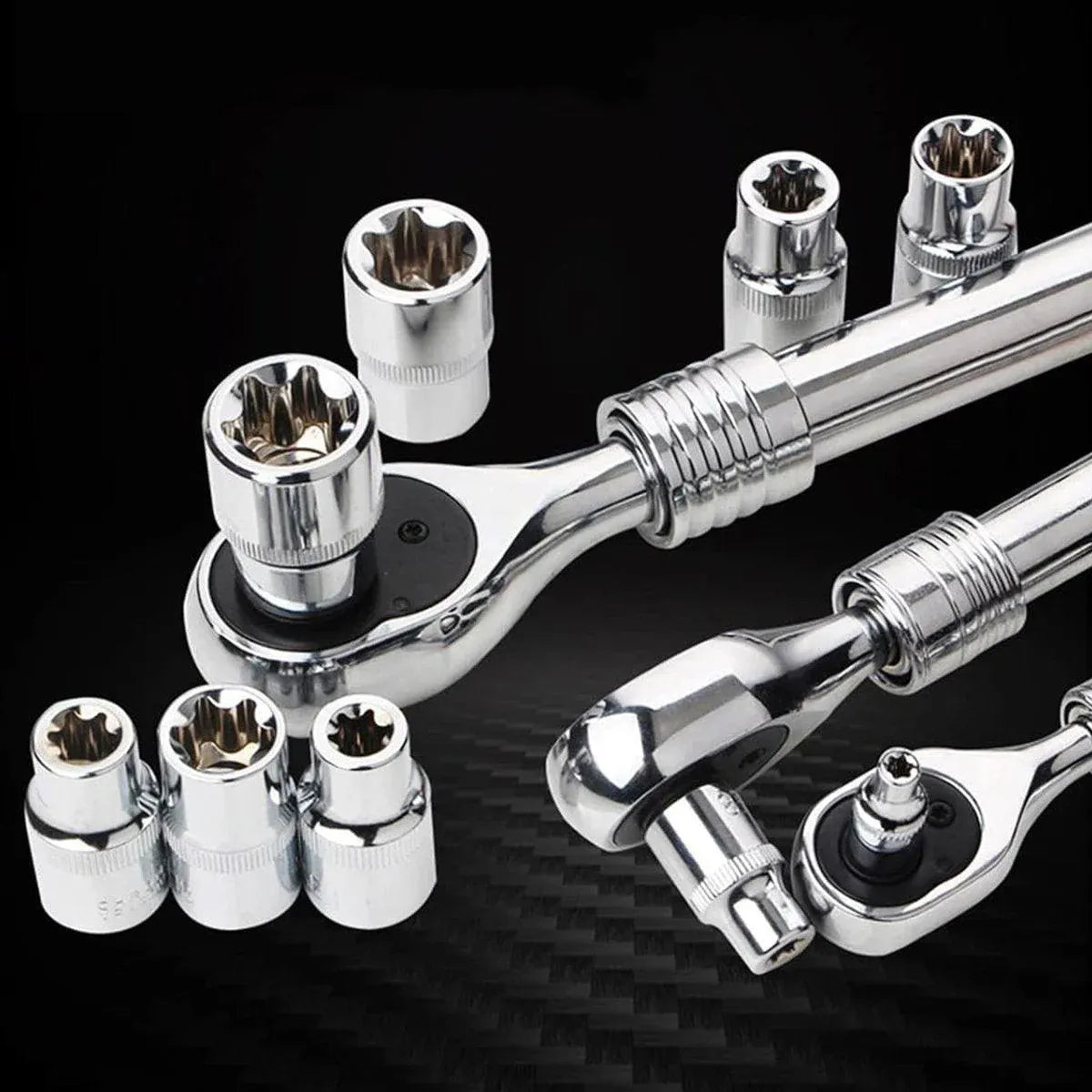 14x E Torx Socket Set Female Start Bit External Hex Torque E4-E24