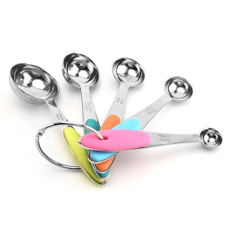 10 Piece Stainless Steel Measuring Cups and Spoons Set for Baking and Cooking